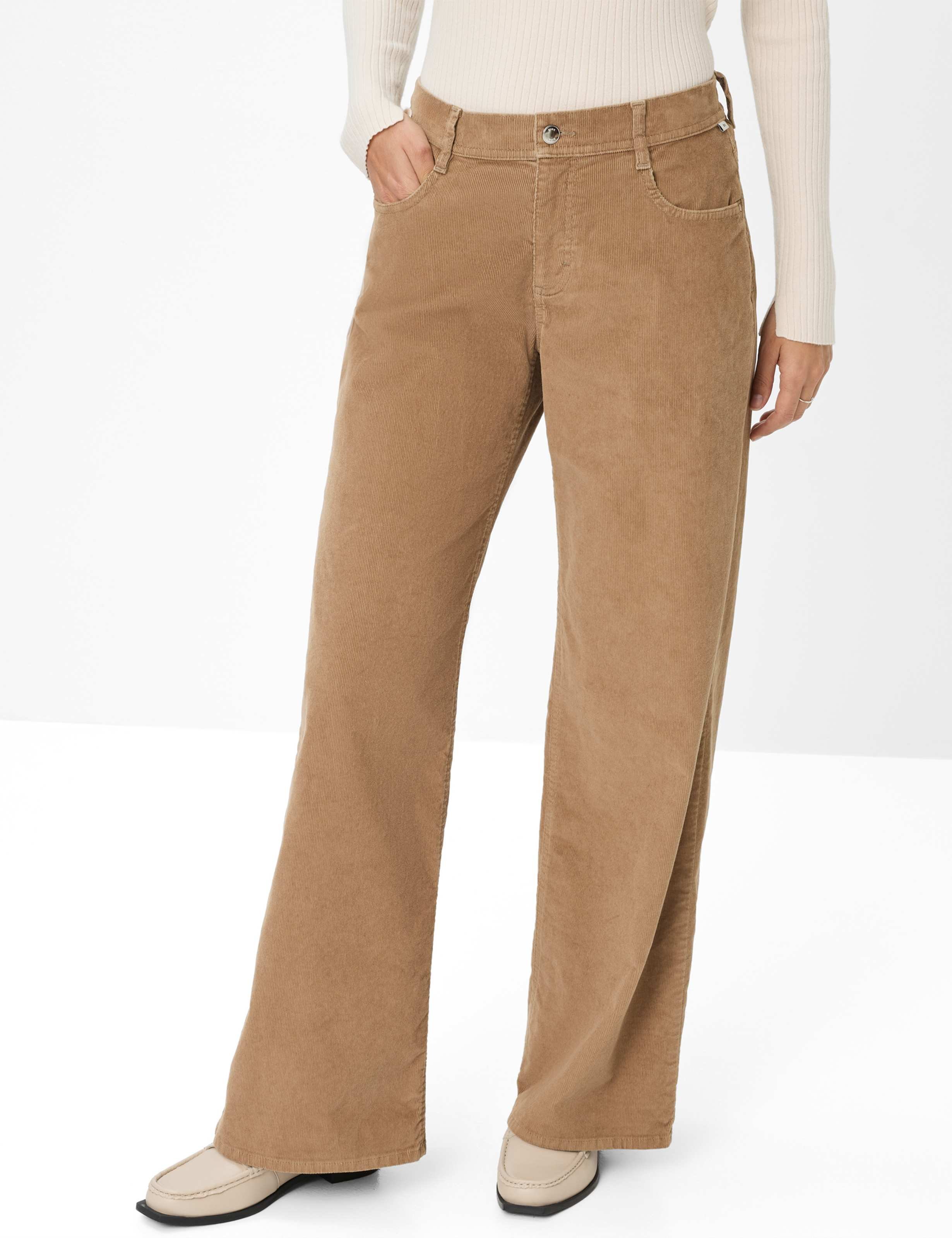 Thumbnail - Brax Damen Cordhose Style MORGAN WALNUT, Beige, Gr. 44K