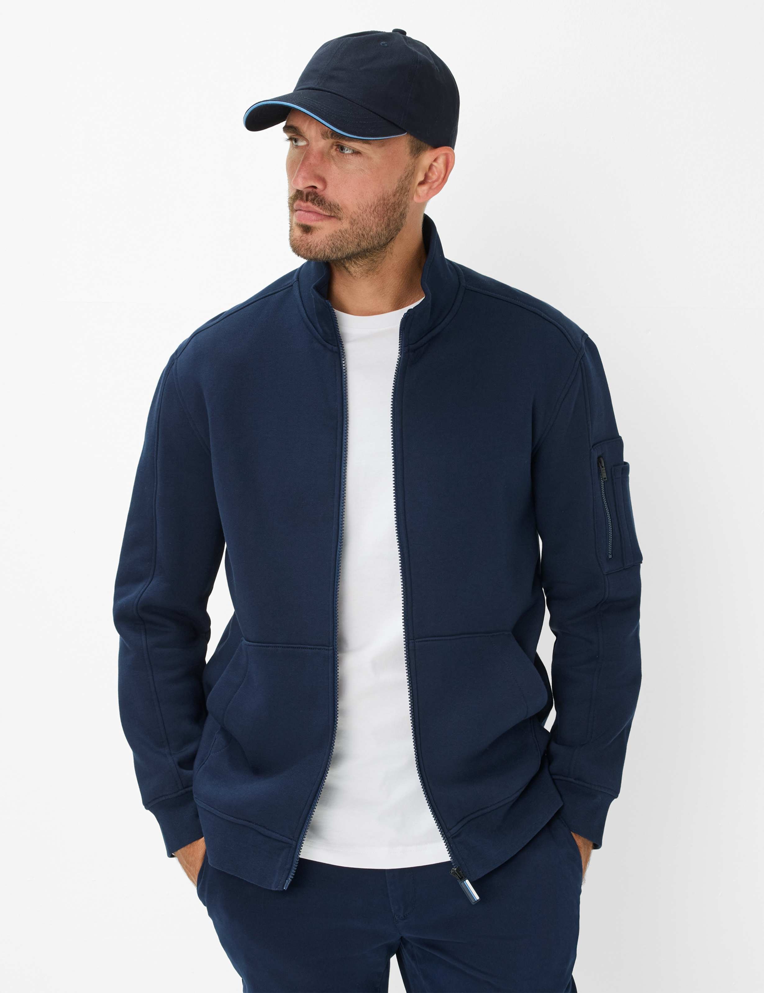 Thumbnail - Brax Herren Sweatjacke Style SCOTT universe, Blau, Gr. XXL