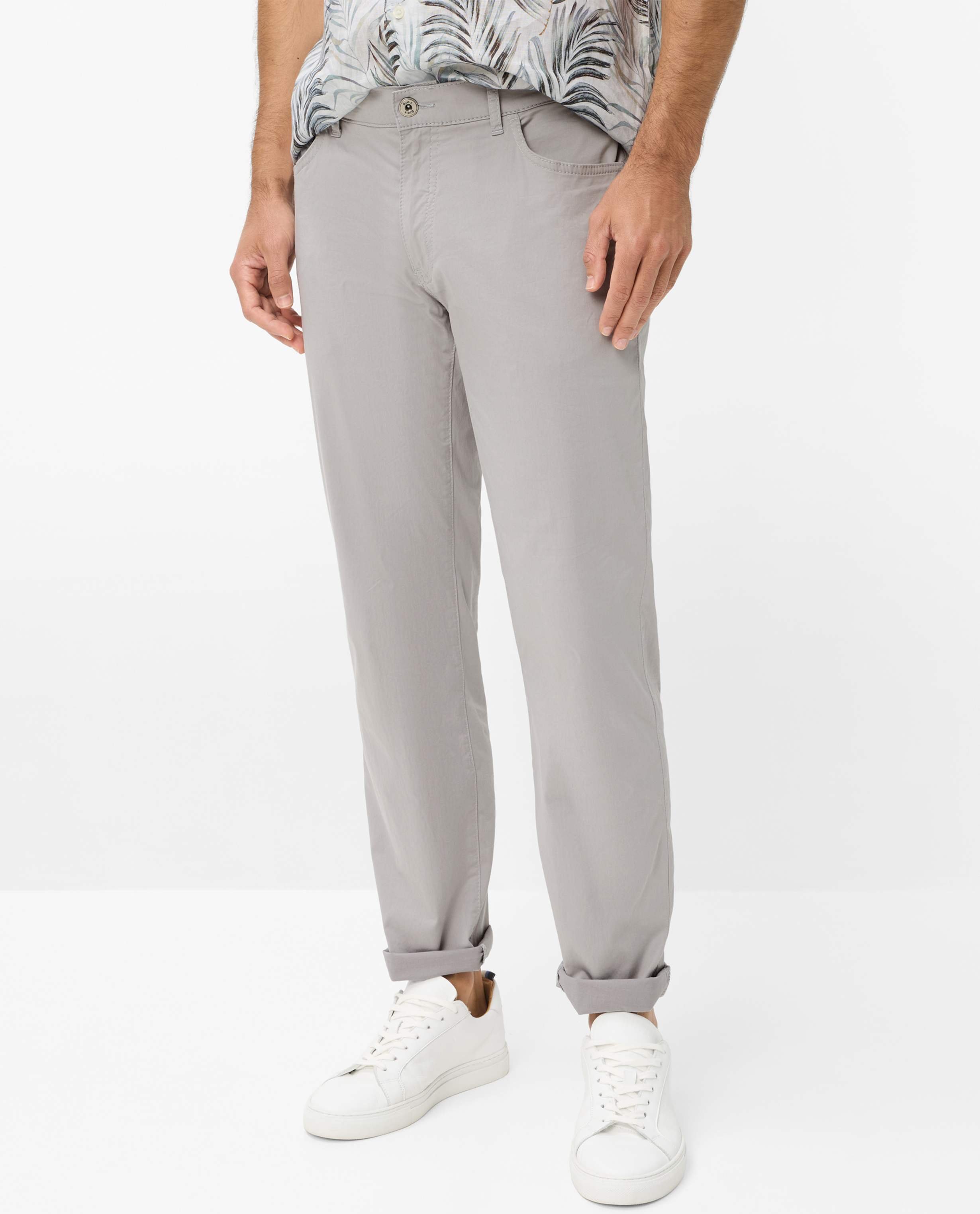 Brax Herren Five-Pocket-Hose Style CADIZ PLATIN, hellgrau, Gr. 42/36