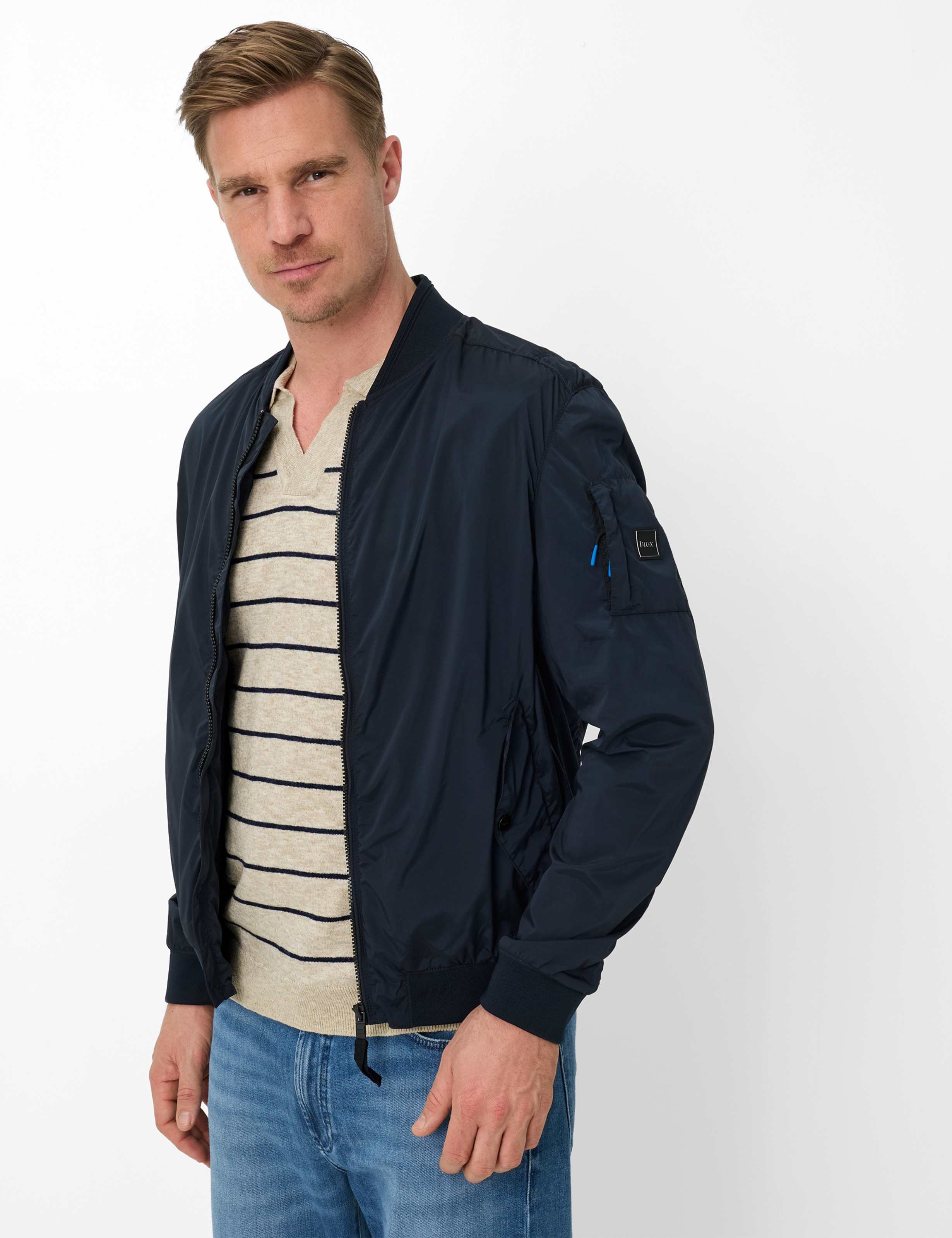 Brax Herren Blouson Style CREW navy, dunkelblau, Gr. XXL