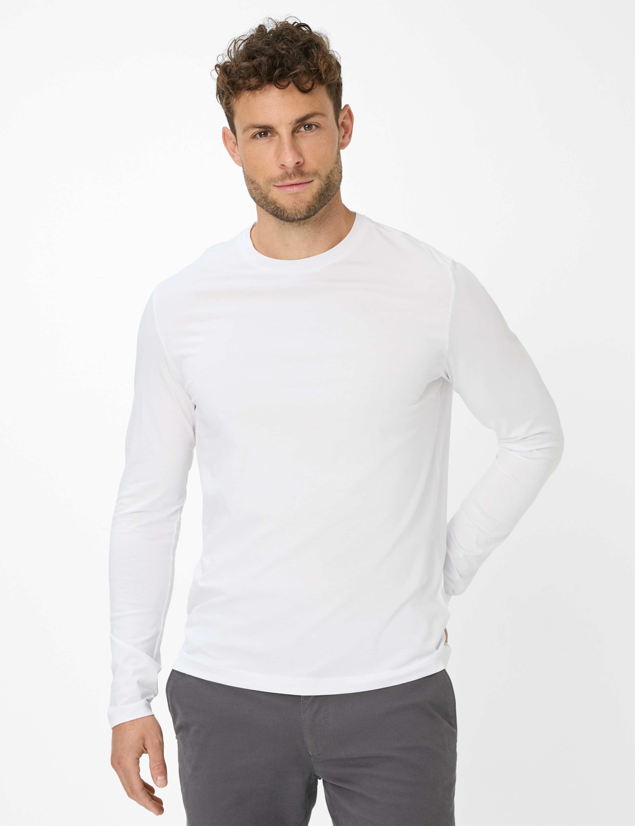 Thumbnail - Brax Herren Shirt Style TIMON white, weiß, Gr. M