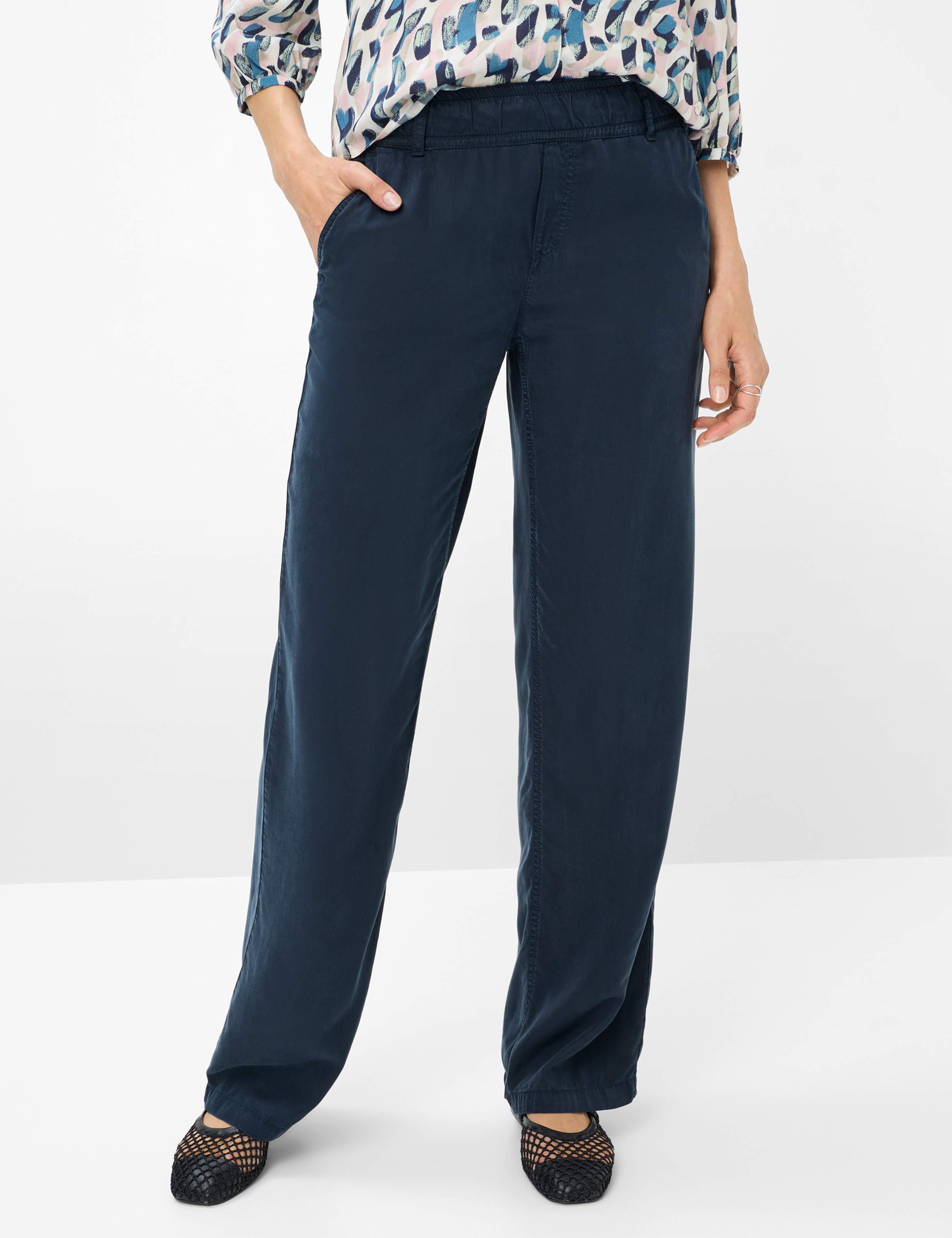 Brax Damen Palazzohose Style MAINE NAVY, dunkelblau, Gr. 34K