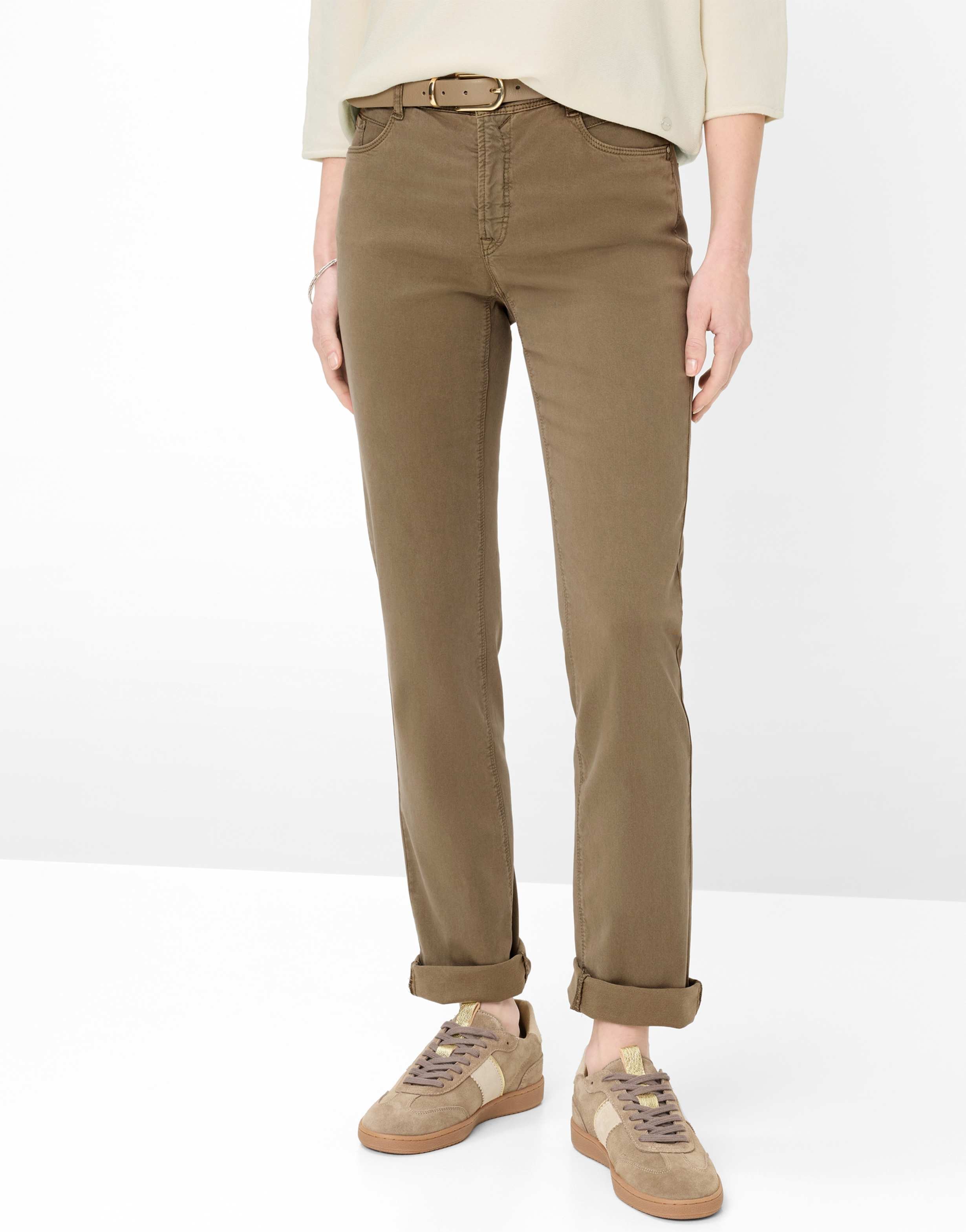 Brax Damen Five-Pocket-Hose Style CAROLA LIGHT MOCHA, braun, Gr. 46