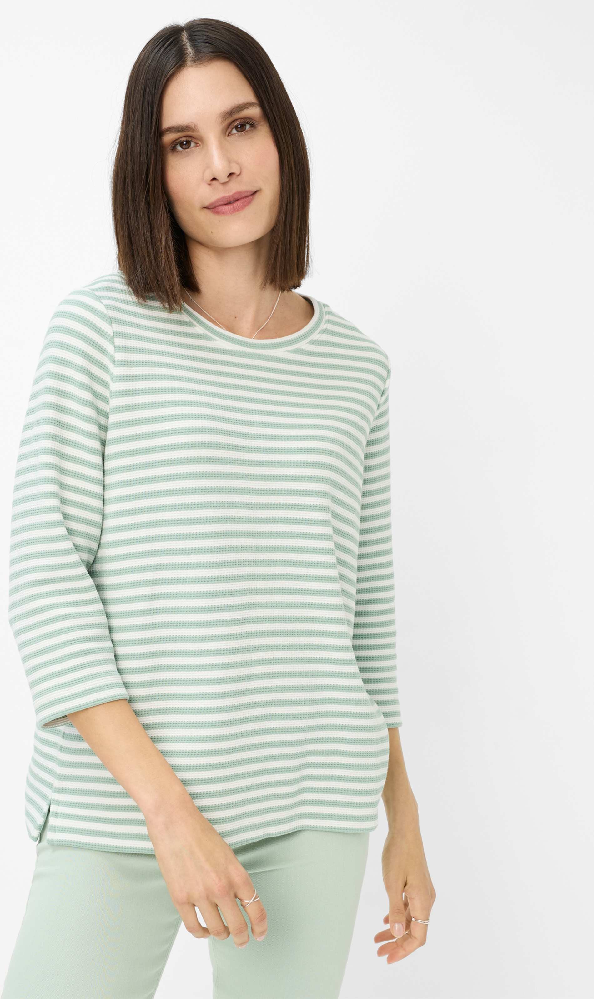 Thumbnail - Brax Damen Sweatshirt Style BONNIE leaf, hellgrün, Gr. 42