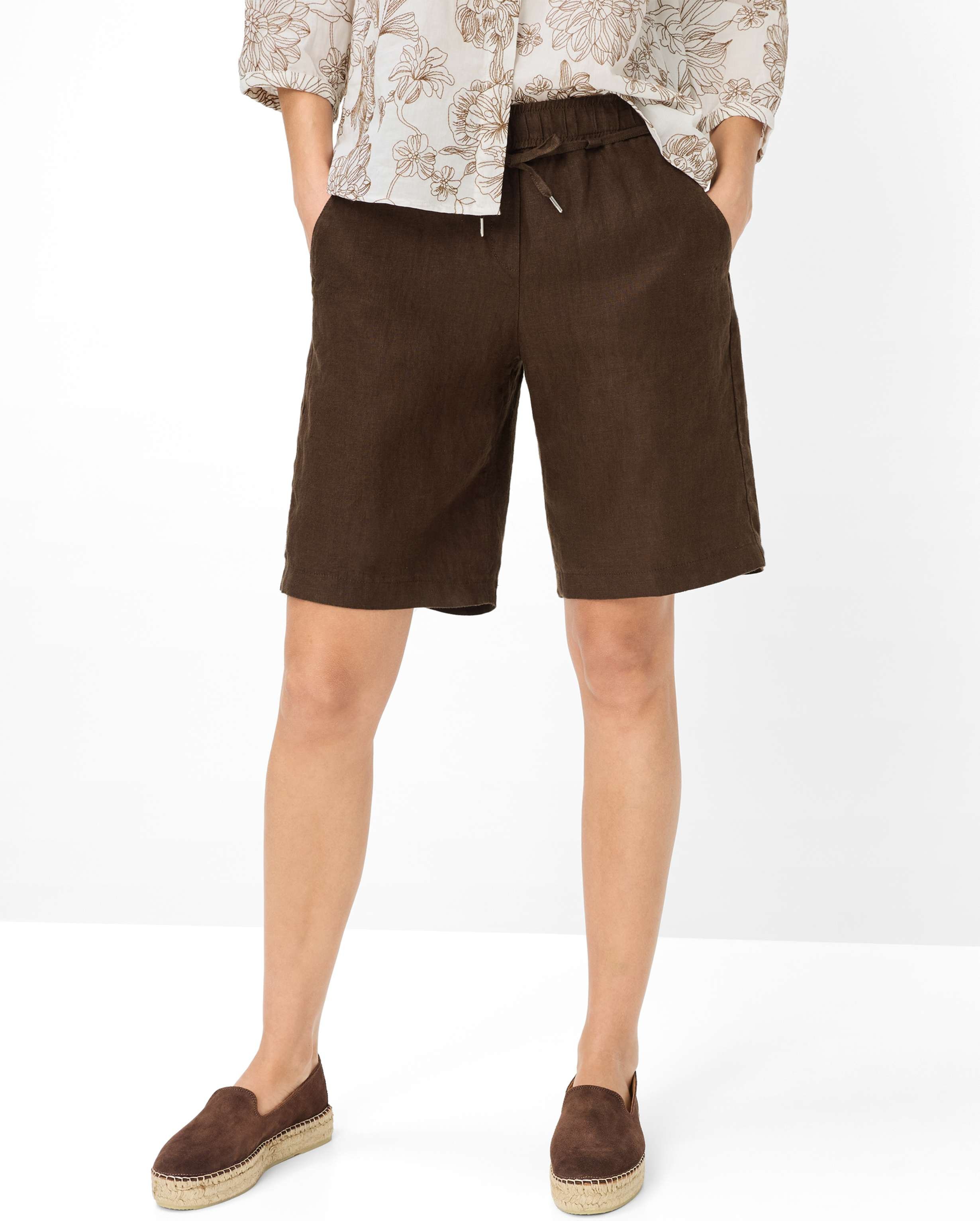 Brax Damen Bermuda Style MEL B COFFEE, dunkelbraun, Gr. 34