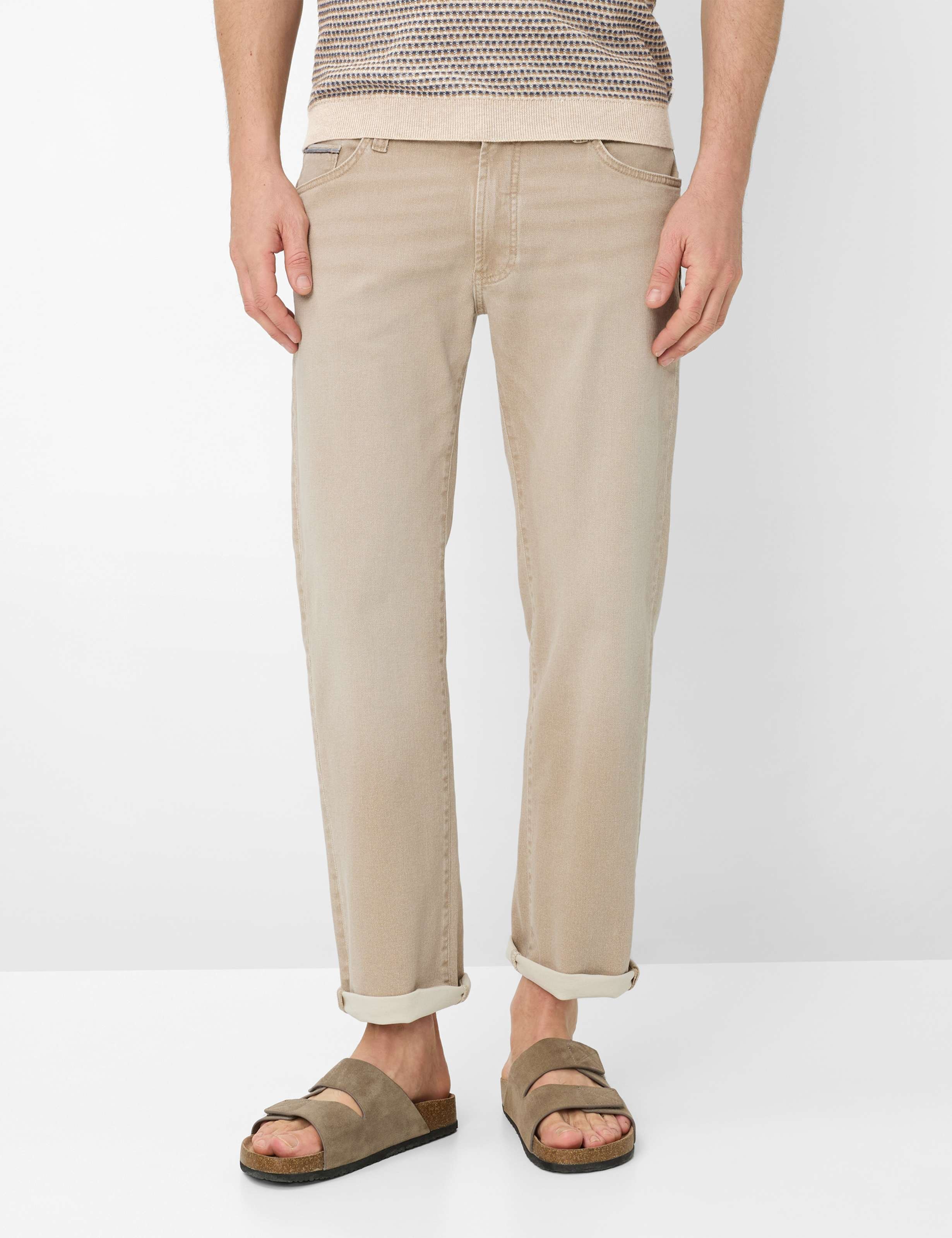 Brax Herren Five-Pocket-Hose Style CLINT BEACH, denim hellbeige, Gr. 31/34