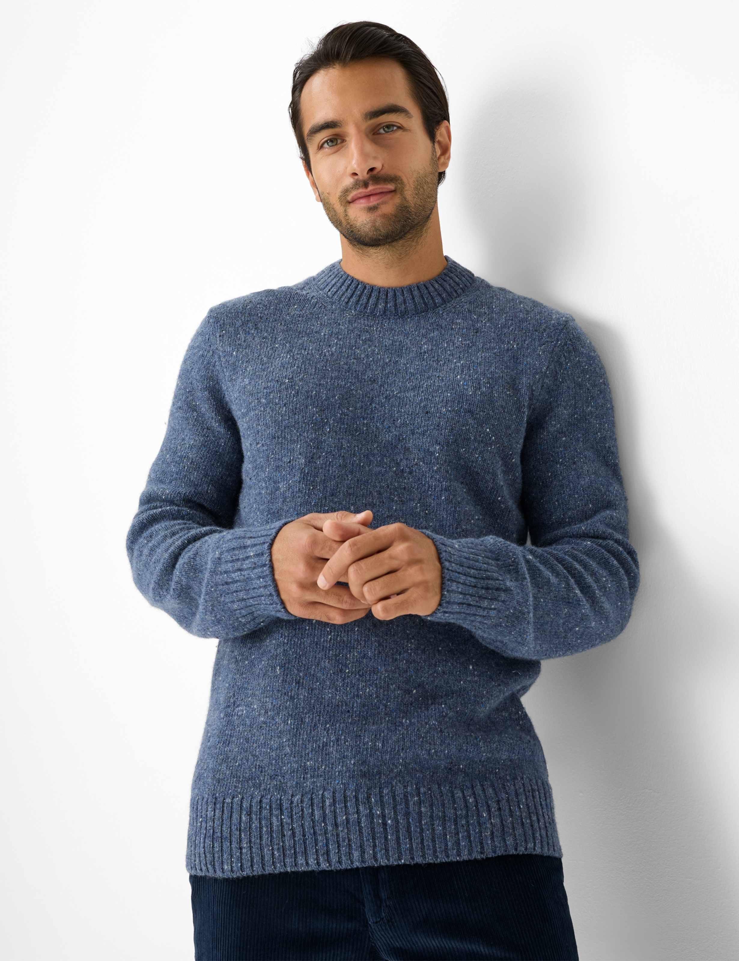Thumbnail - Brax Herren Strickpullover Style BUDDY baltic, Blau, Gr. L