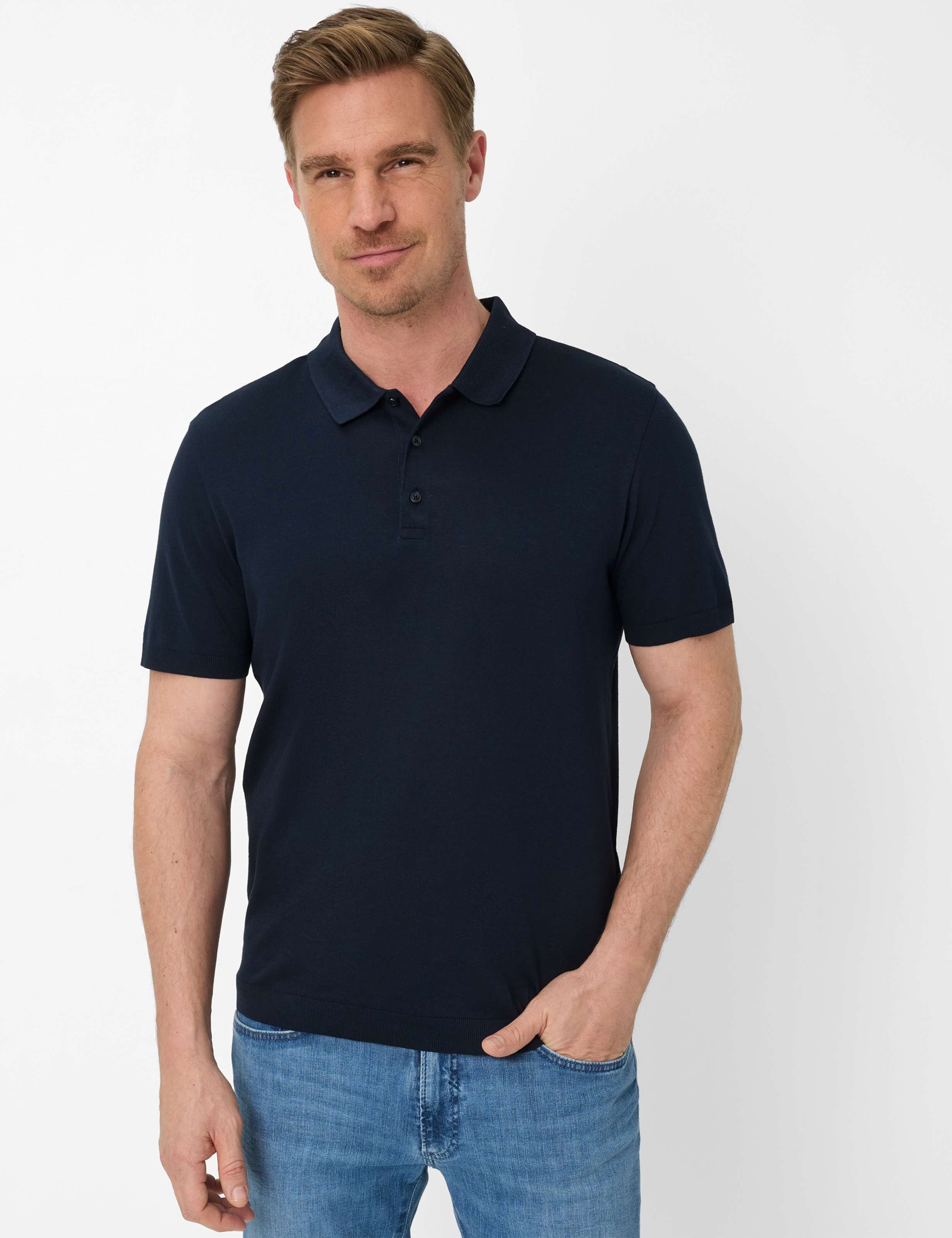 Brax Herren Polo Style PARVIS navy, dunkelblau, Gr. XS