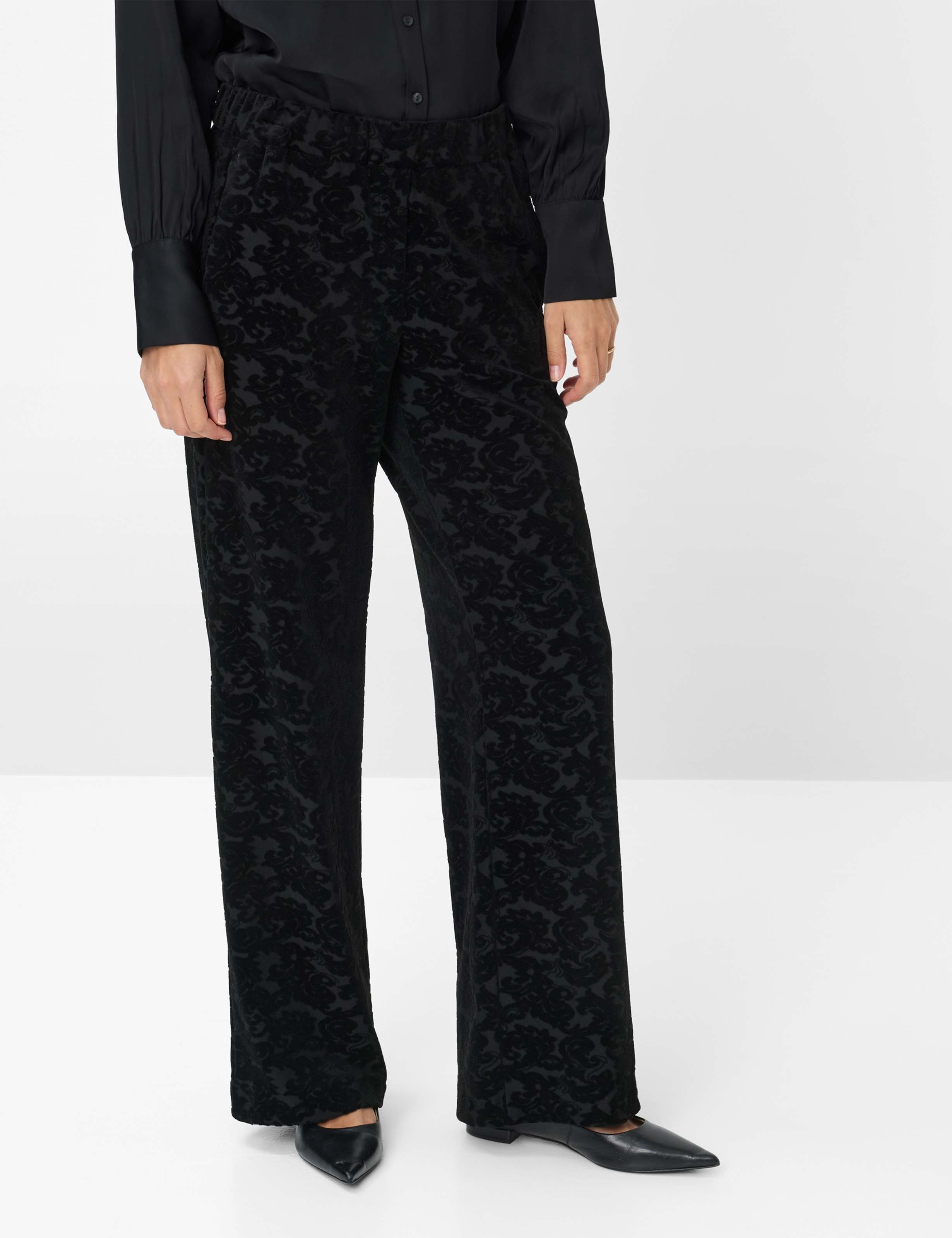 Brax Damen Palazzohose Style MAINE BLACK, schwarz, Gr. 34