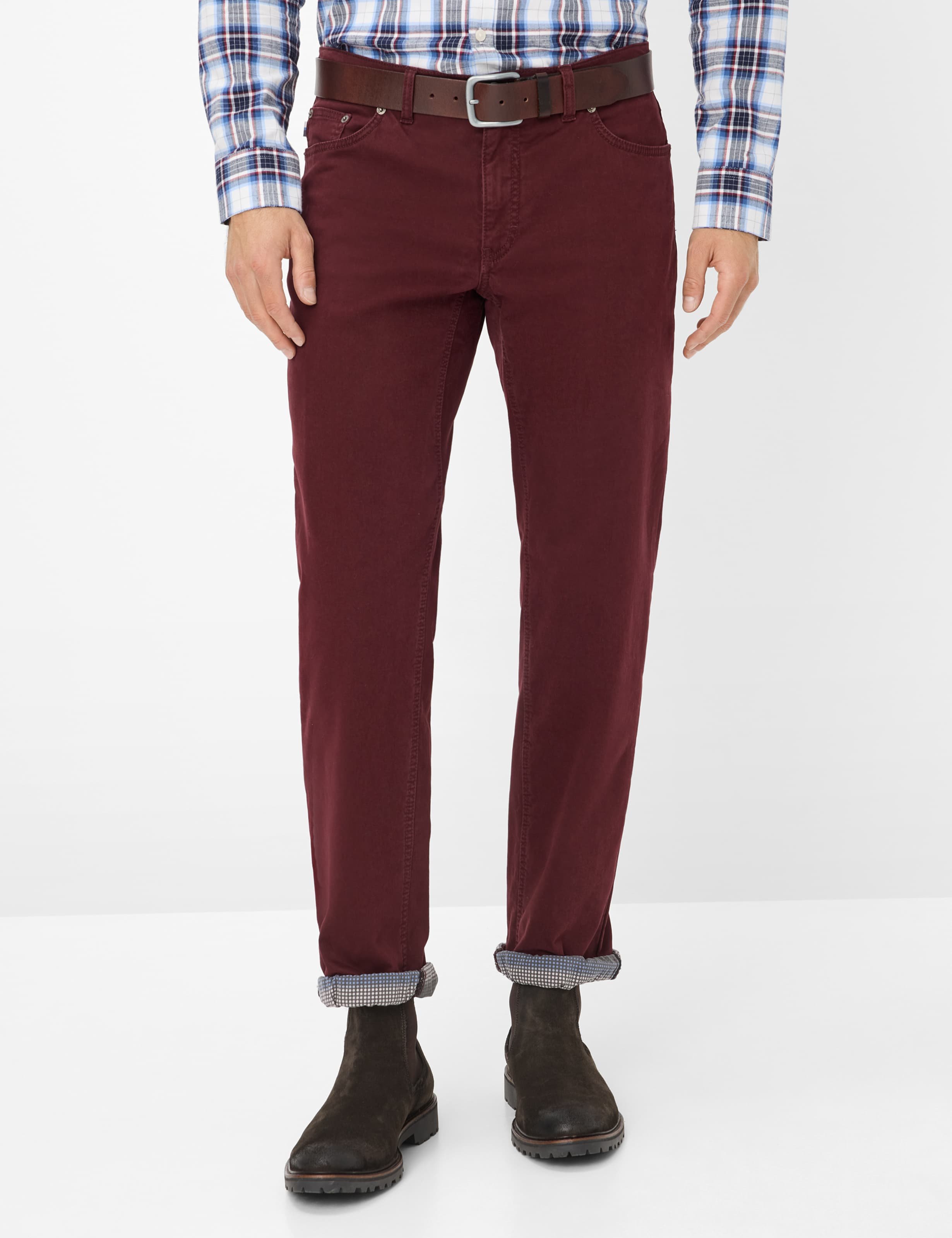 Brax Herren Five-Pocket-Hose Style COOPER TT RED WINE, dunkelrot, Gr. 33/30