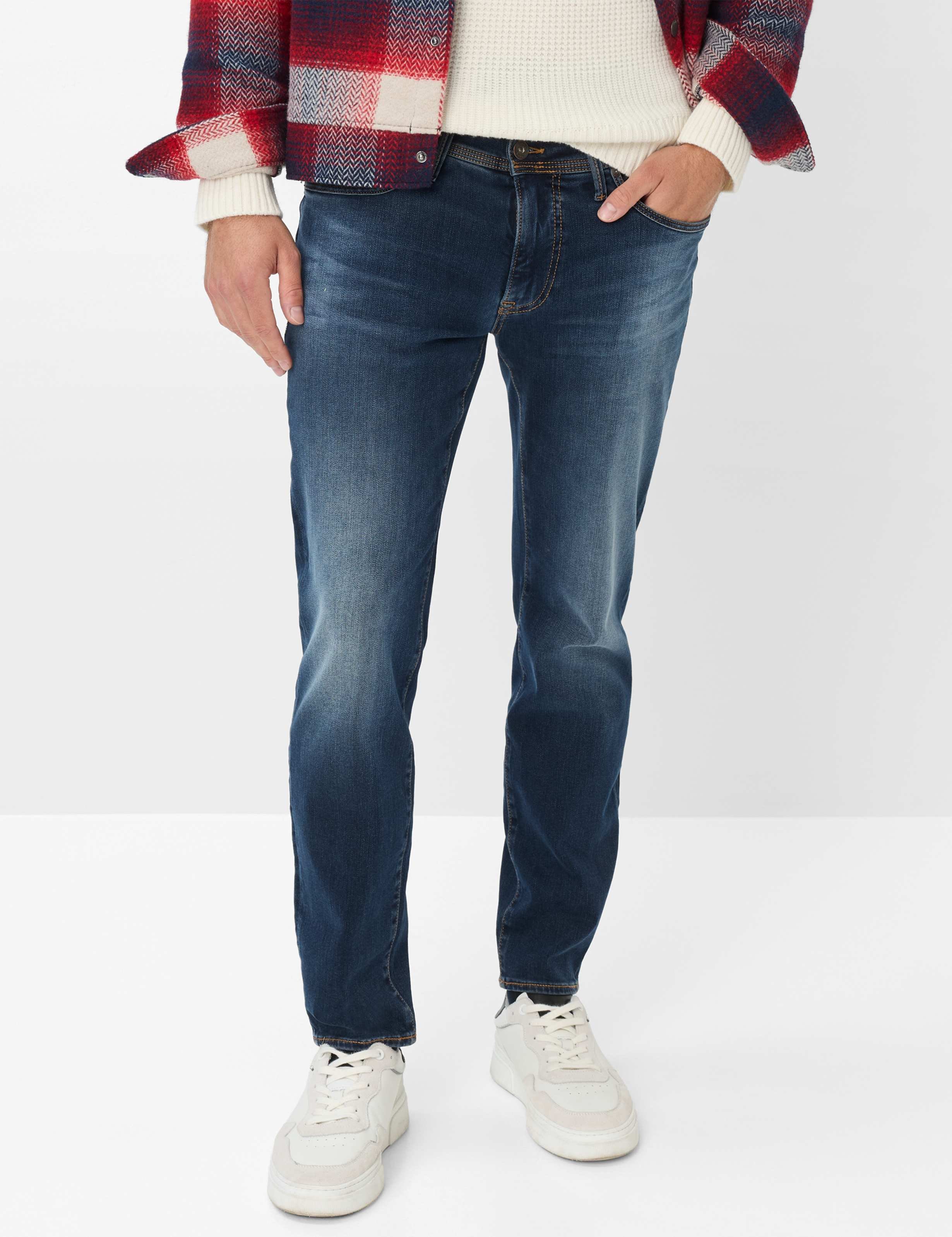 Thumbnail - Brax Herren Five-Pocket-Hose Style CHRIS SECRET BLUE USED, denim dunkelblau, Gr. 38/32