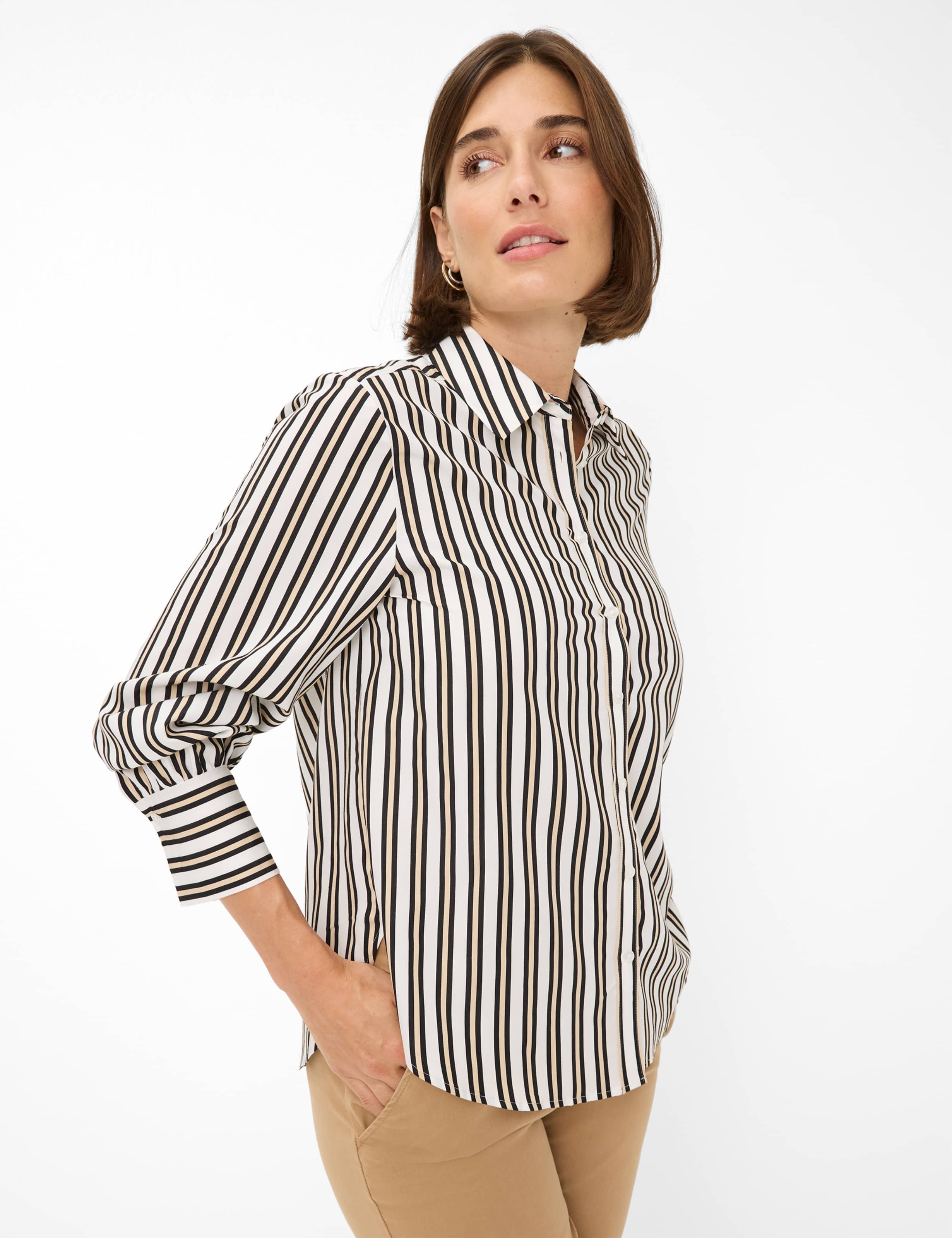 Brax Damen Hemd Style VIC black, schwarz, Gr. 34
