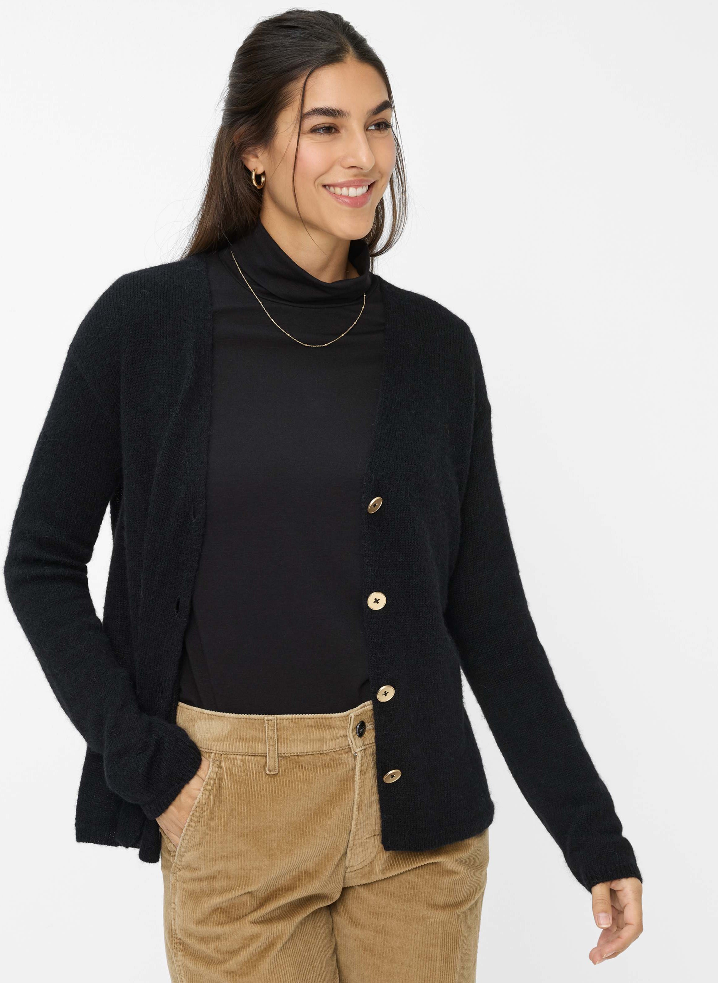 Thumbnail - Brax Damen Strickpullover Style ALICIA black, schwarz, Gr. 44