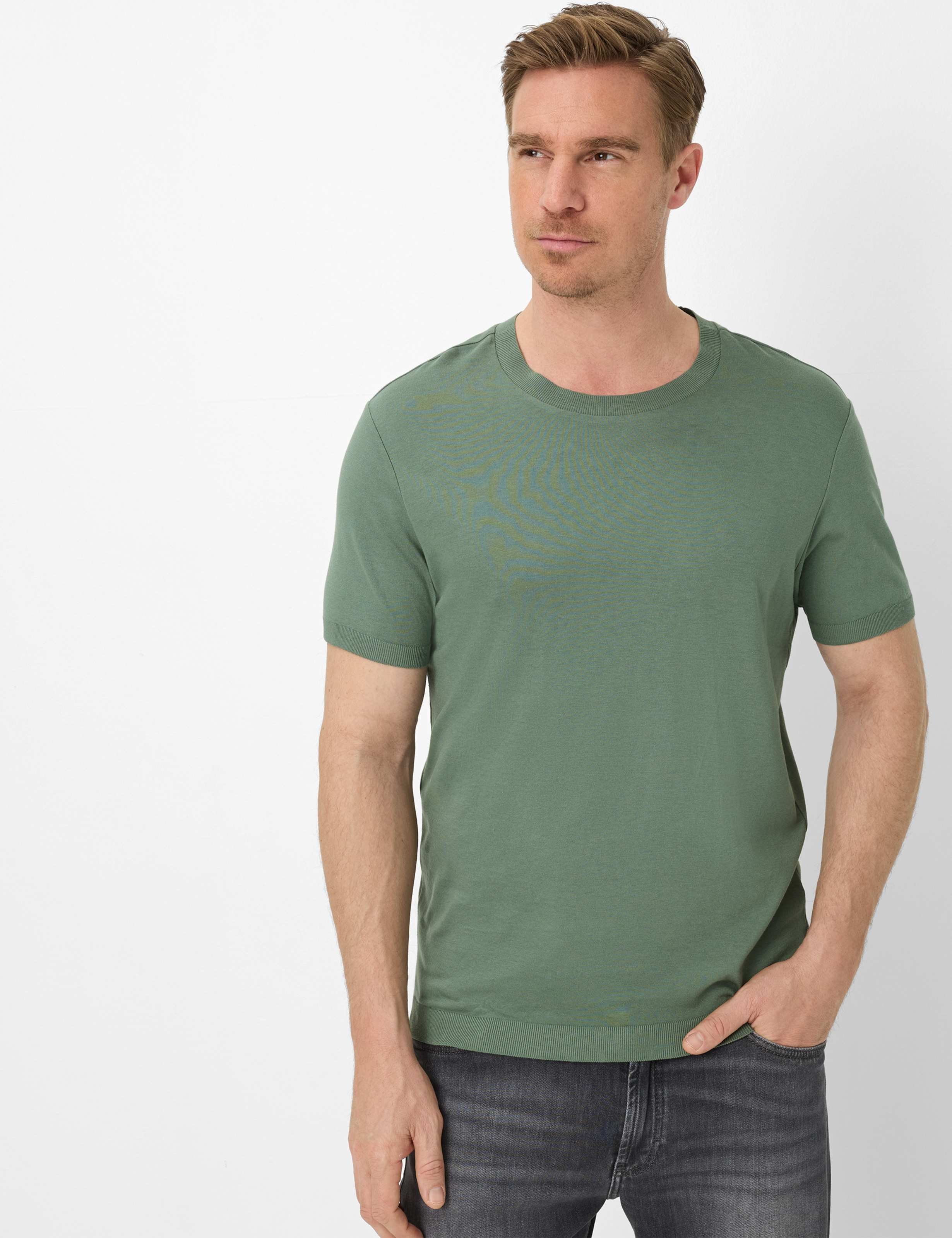 Brax Herren Shirt Style TREVOR thyme Grün Khaki, grün - khaki, Gr. XXXL