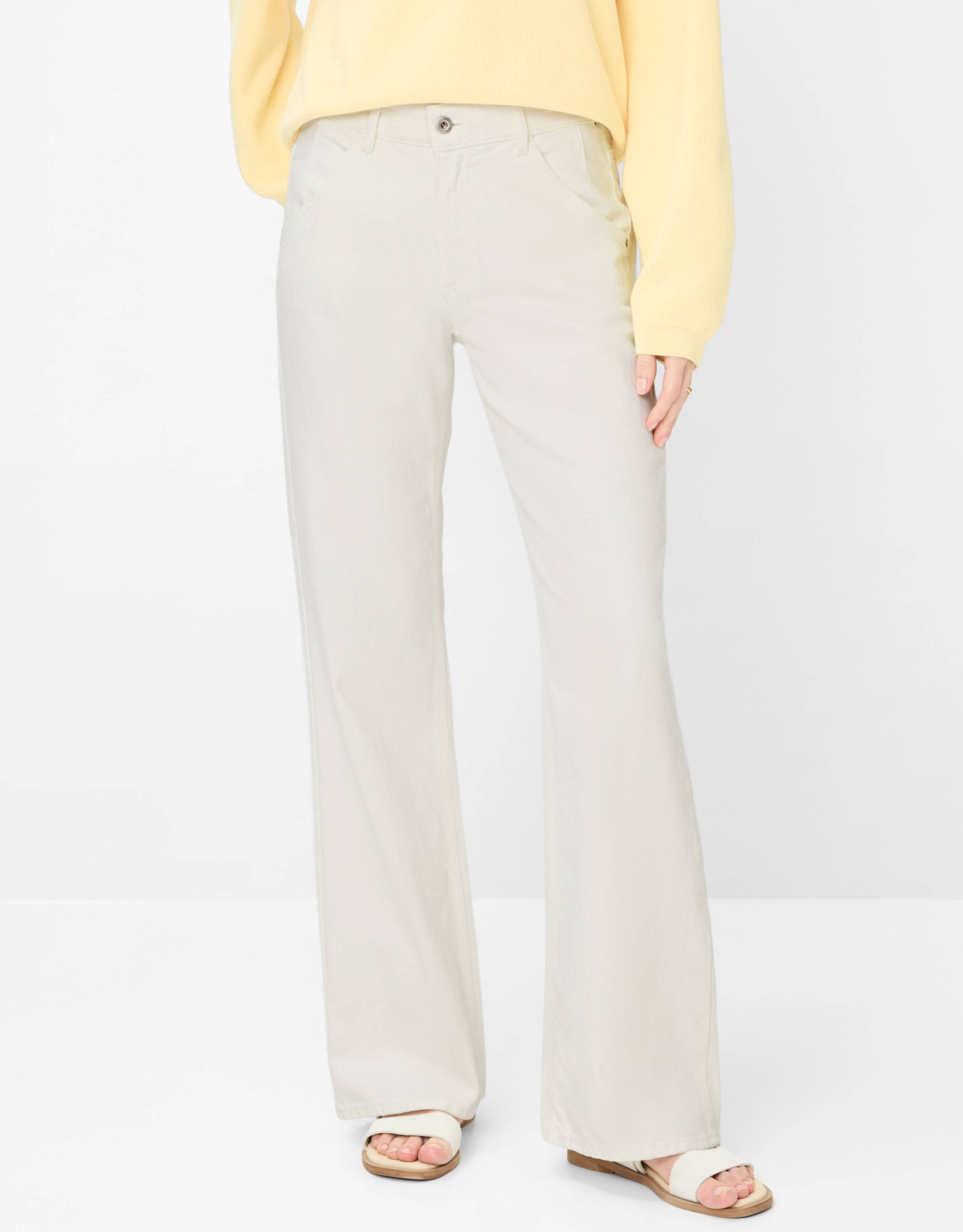 Brax Damen Palazzohose Style MAINE OFFWHITE, denim cremeweiß, Gr. 32