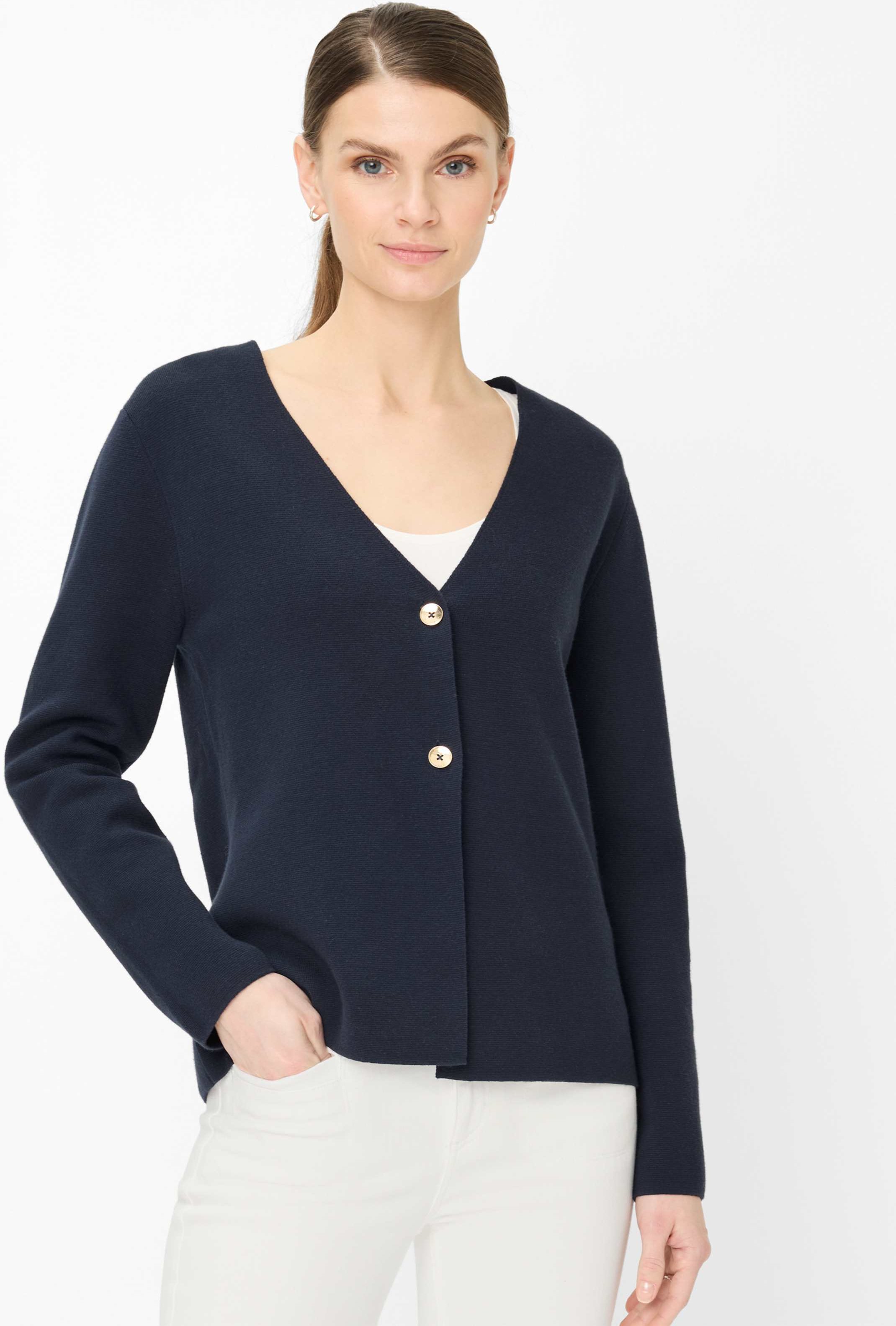 Thumbnail - Brax Damen Strickjacke Style AMANDA navy, dunkelblau, Gr. 46