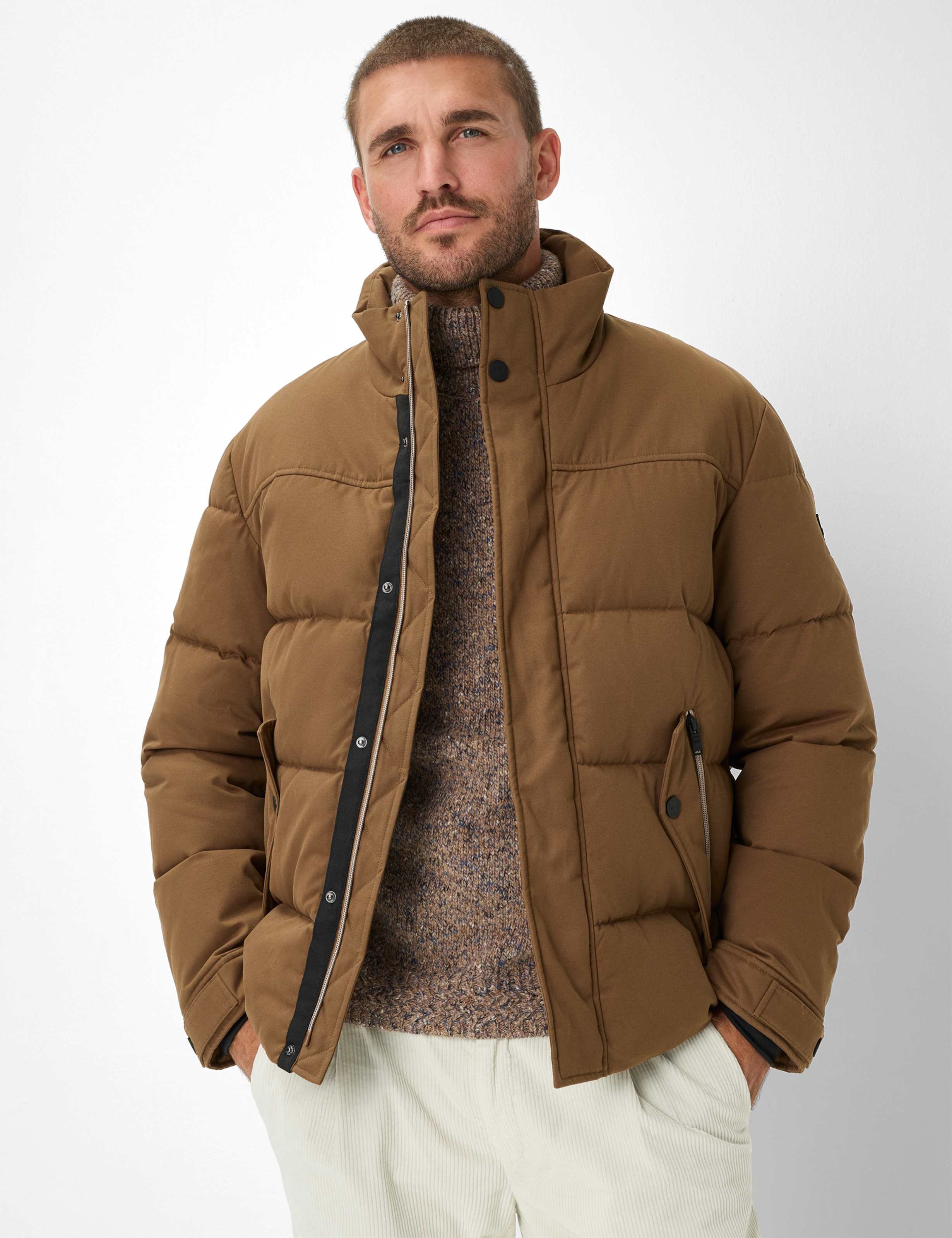 Thumbnail - Brax Herren Steppjacke Style MARIO nougat, braun, Gr. L