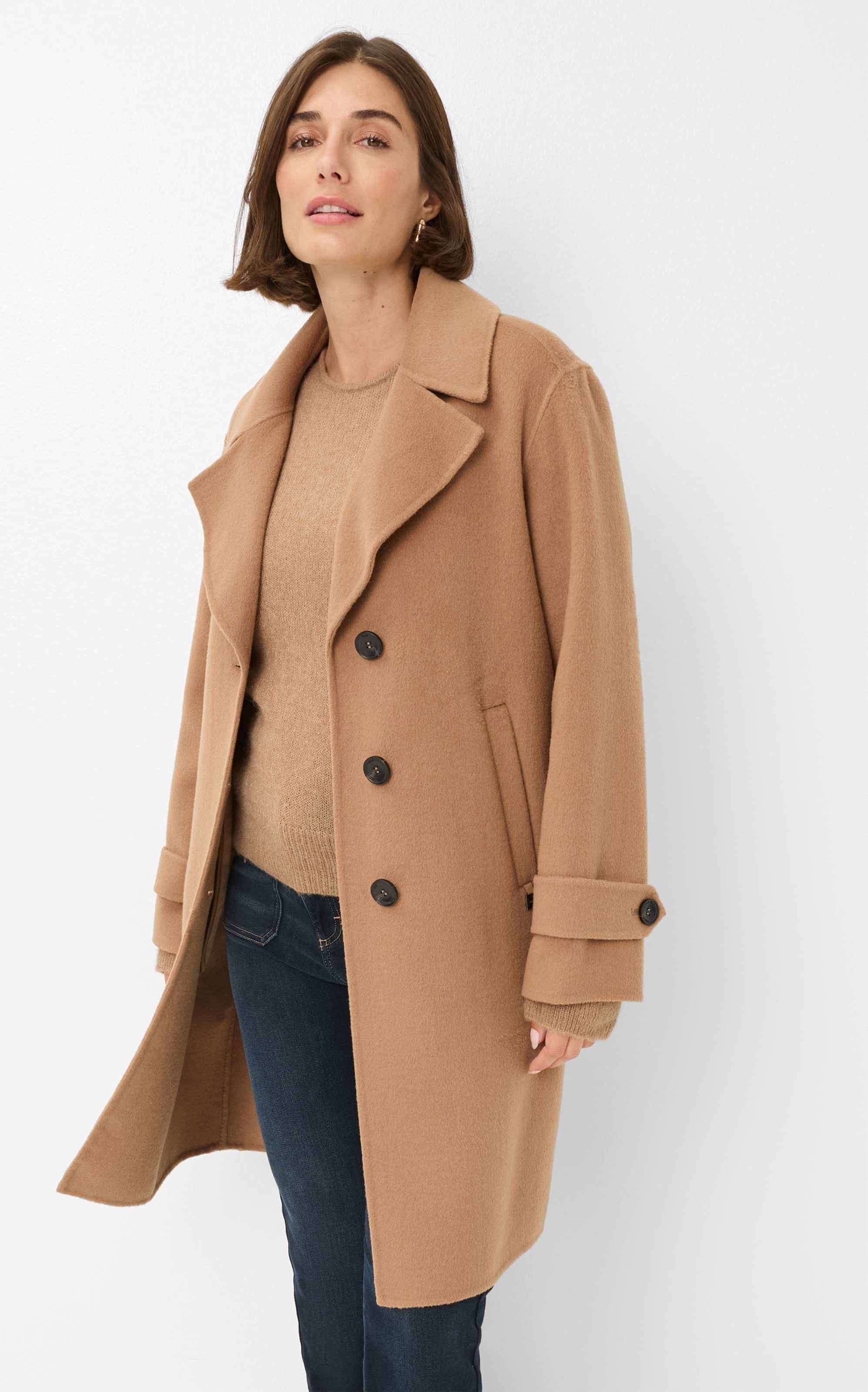 Thumbnail - Brax Damen Mantel Style LONDON walnut, Beige, Gr. 36