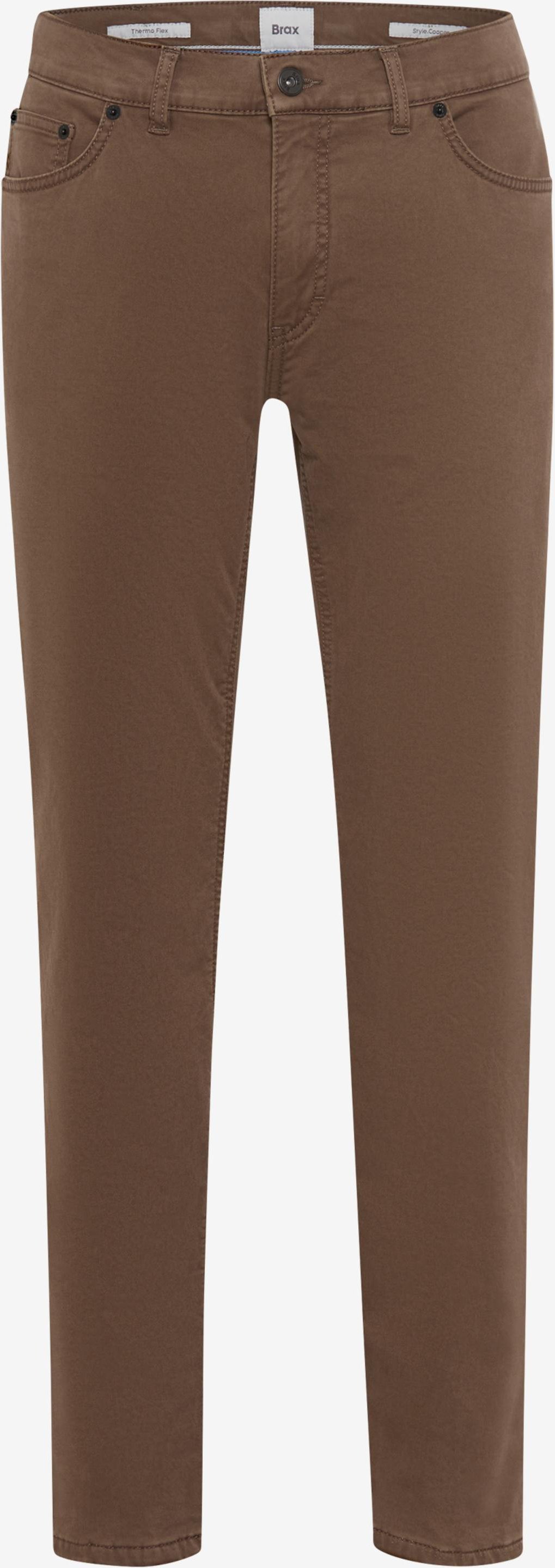 Brax Herren Five-Pocket-Hose Style COOPER TT NOUGAT, braun, Gr. 35/34
