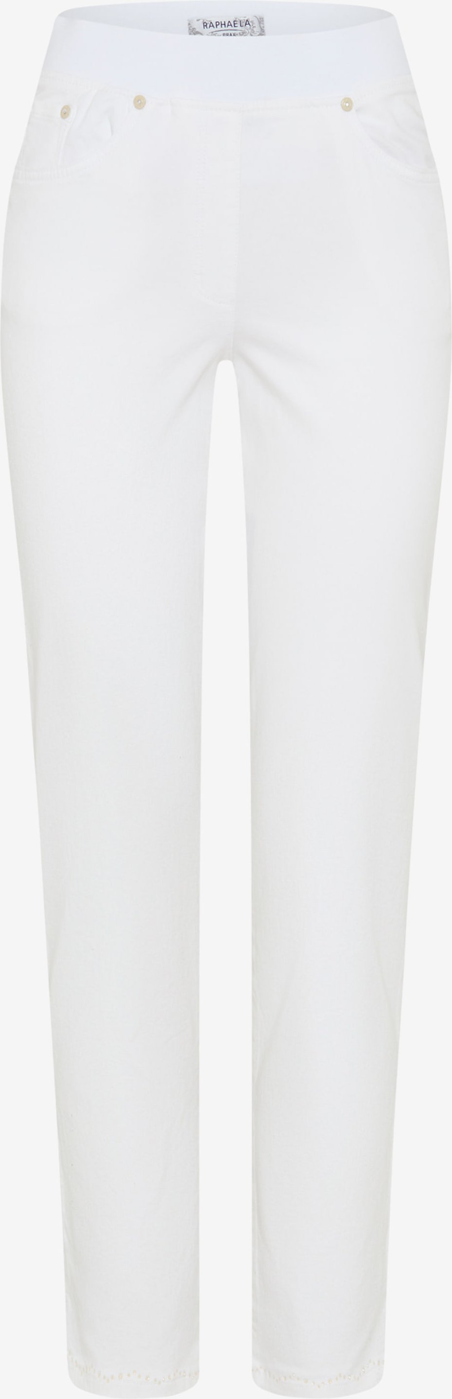 Raphaela by Brax Damen Style PAMINA 6/8 WHITE, denim weiß, Gr. 38