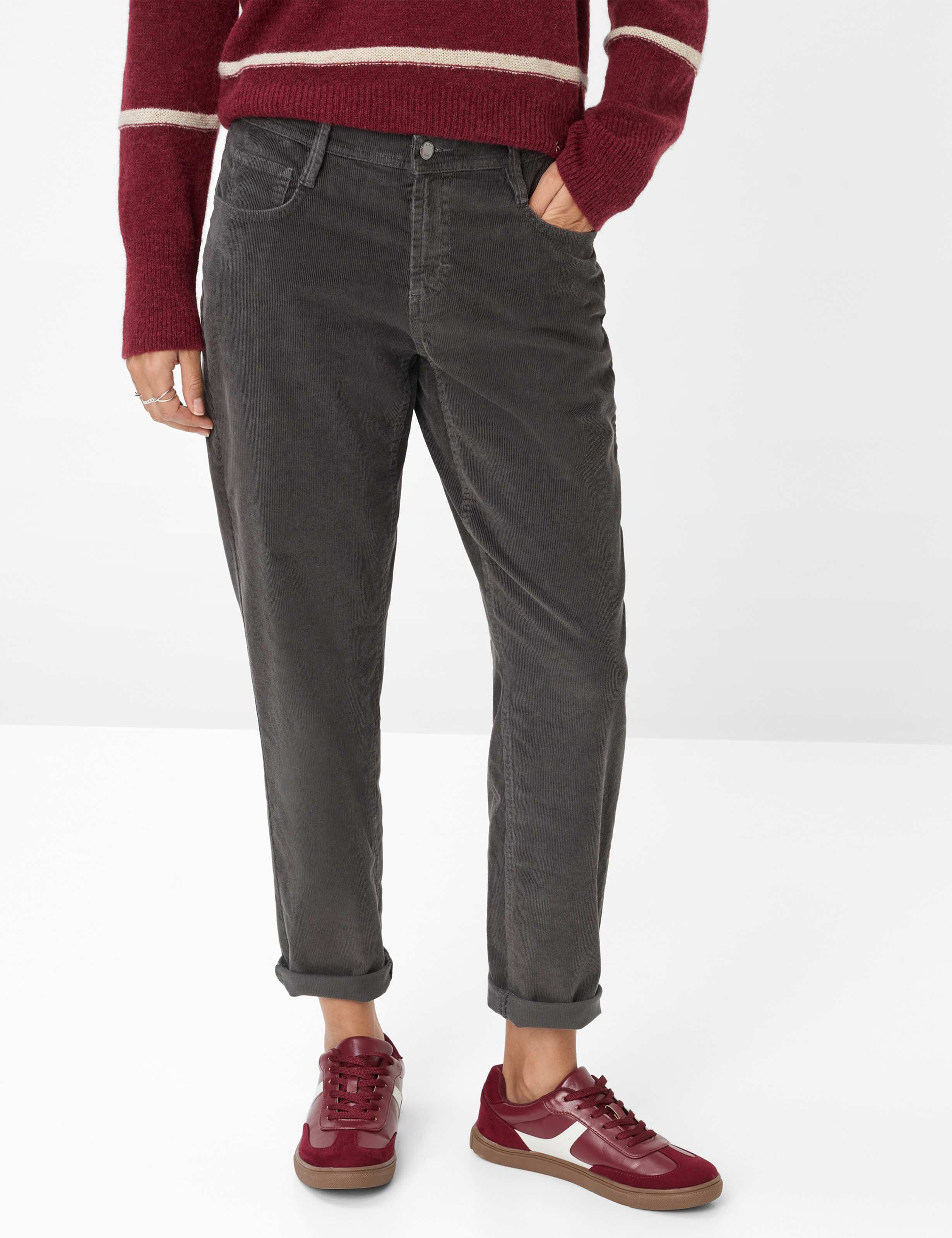 Thumbnail - Brax Damen Cordhose Style MILEY S SHADOW, dunkelgrau, Gr. 40