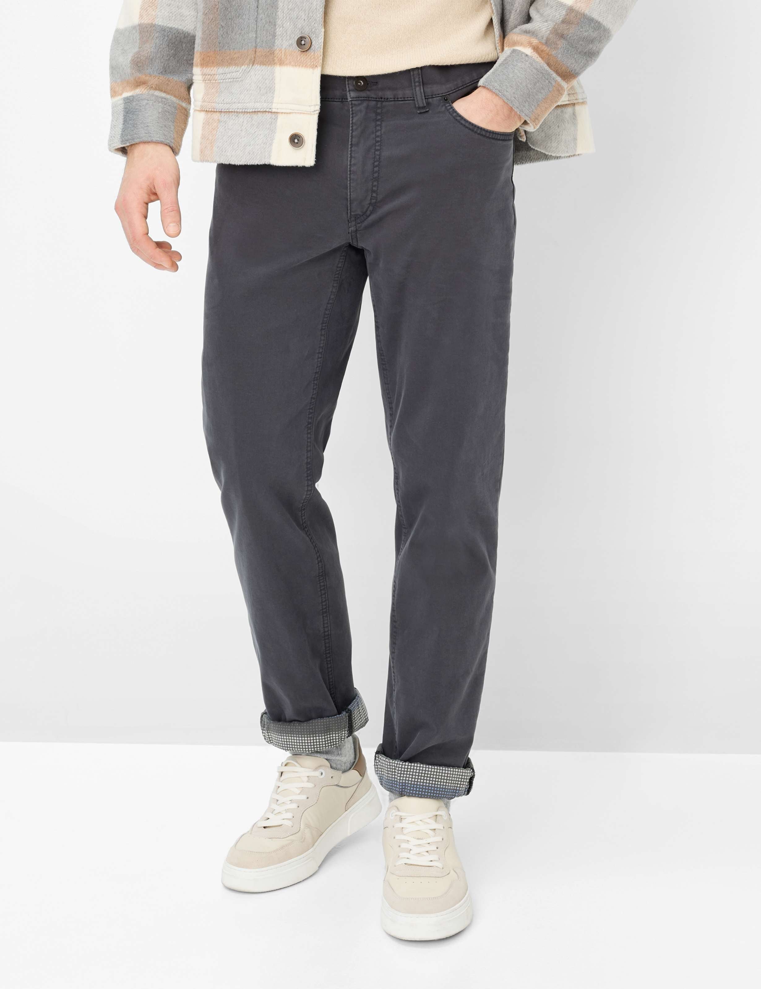 Brax Herren Five-Pocket-Hose Style COOPER TT ELEFANT, grau, Gr. 35/32