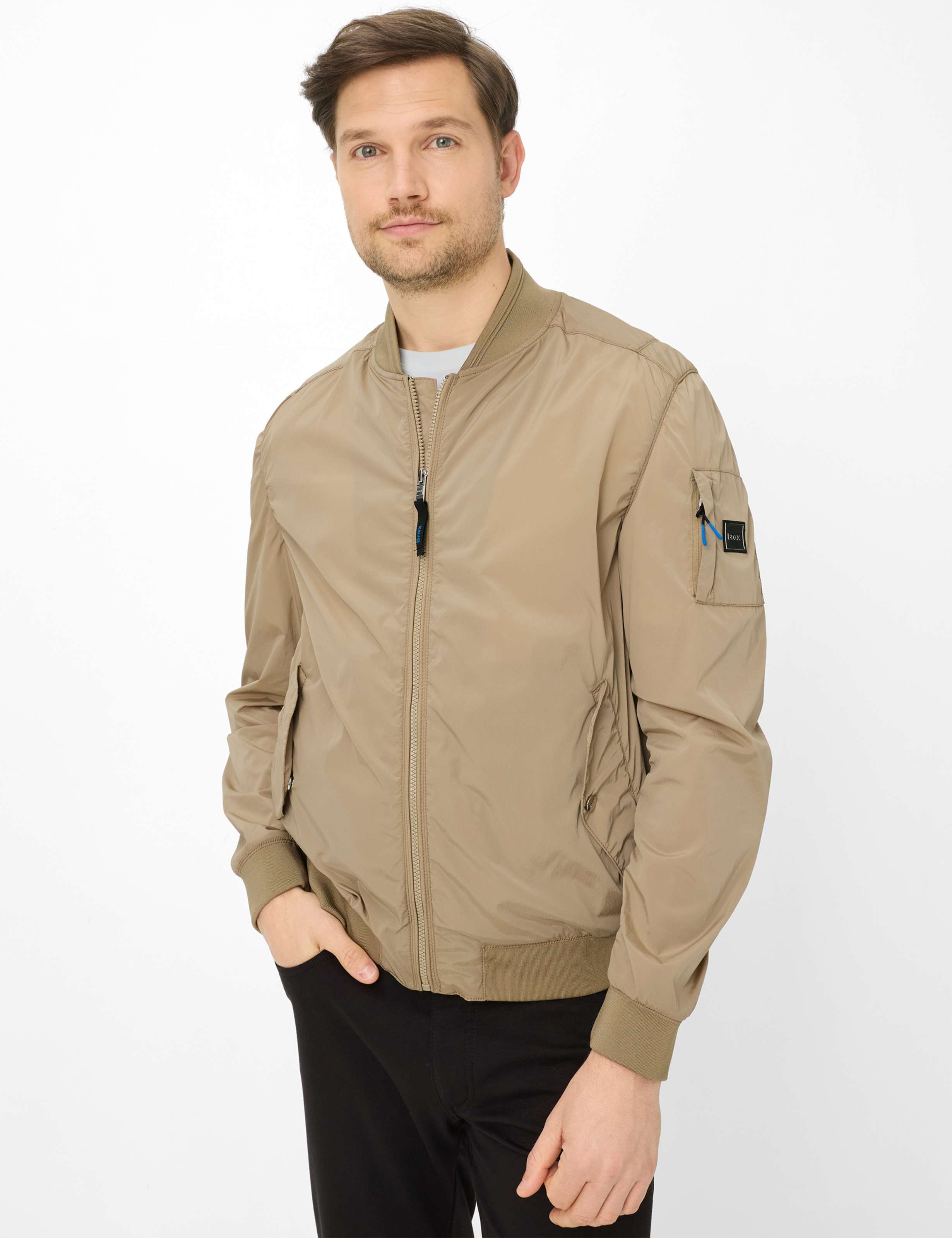 Brax Herren Blouson Style CREW sand, Beige, Gr. XXXL