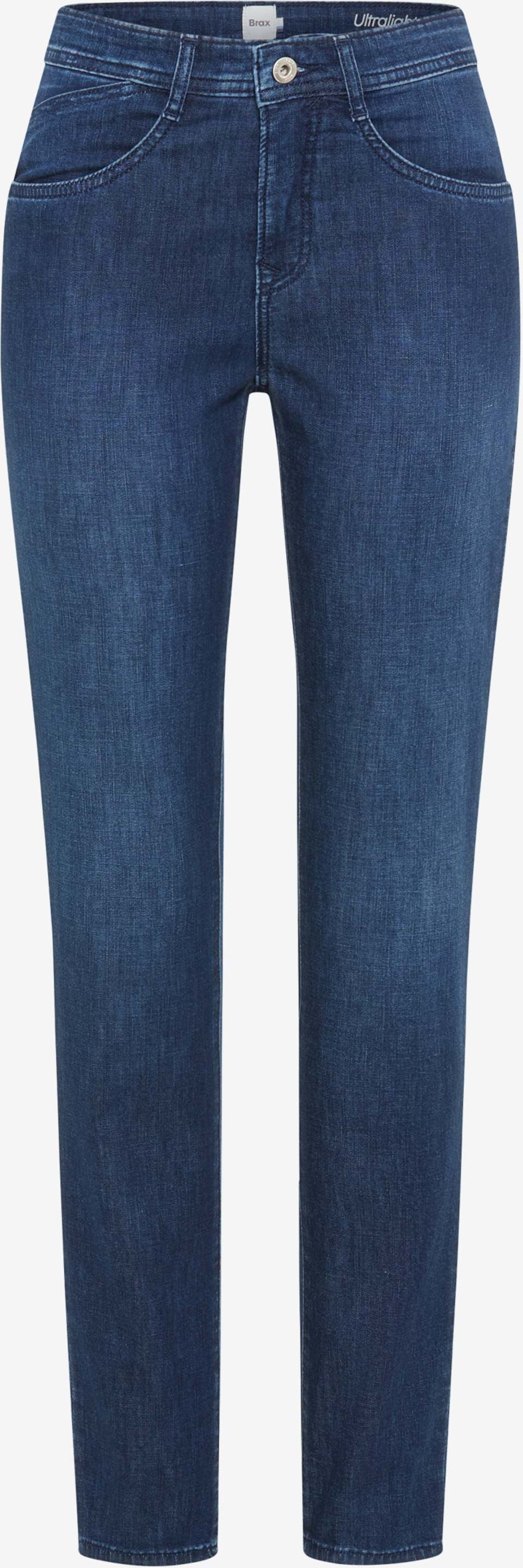 Brax Damen Five-Pocket-Hose Style MARY USED OCEAN BLUE, denim dunkelblau, Gr. 48L