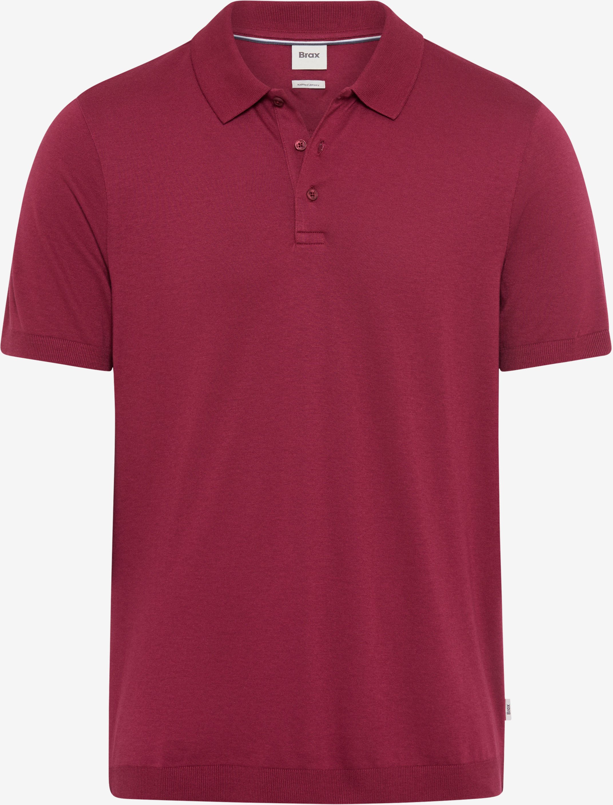 Brax Herren Polo Style PARVIS wildberry, dunkelrot, Gr. L