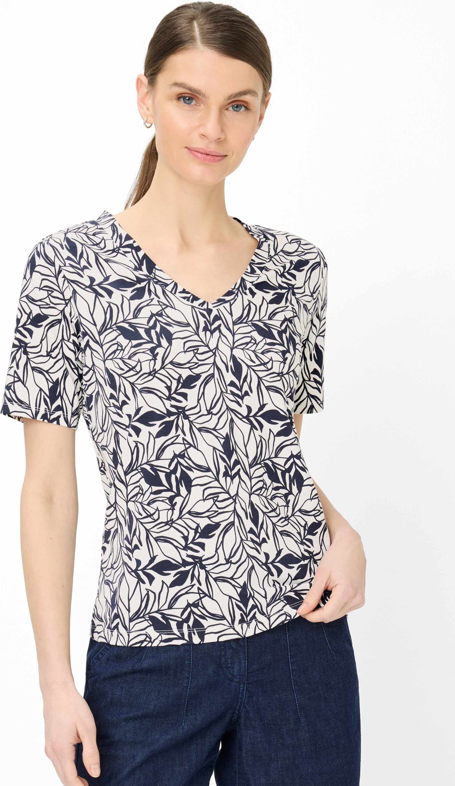 Brax Damen Shirt Style CARINA S navy, dunkelblau, Gr. 46