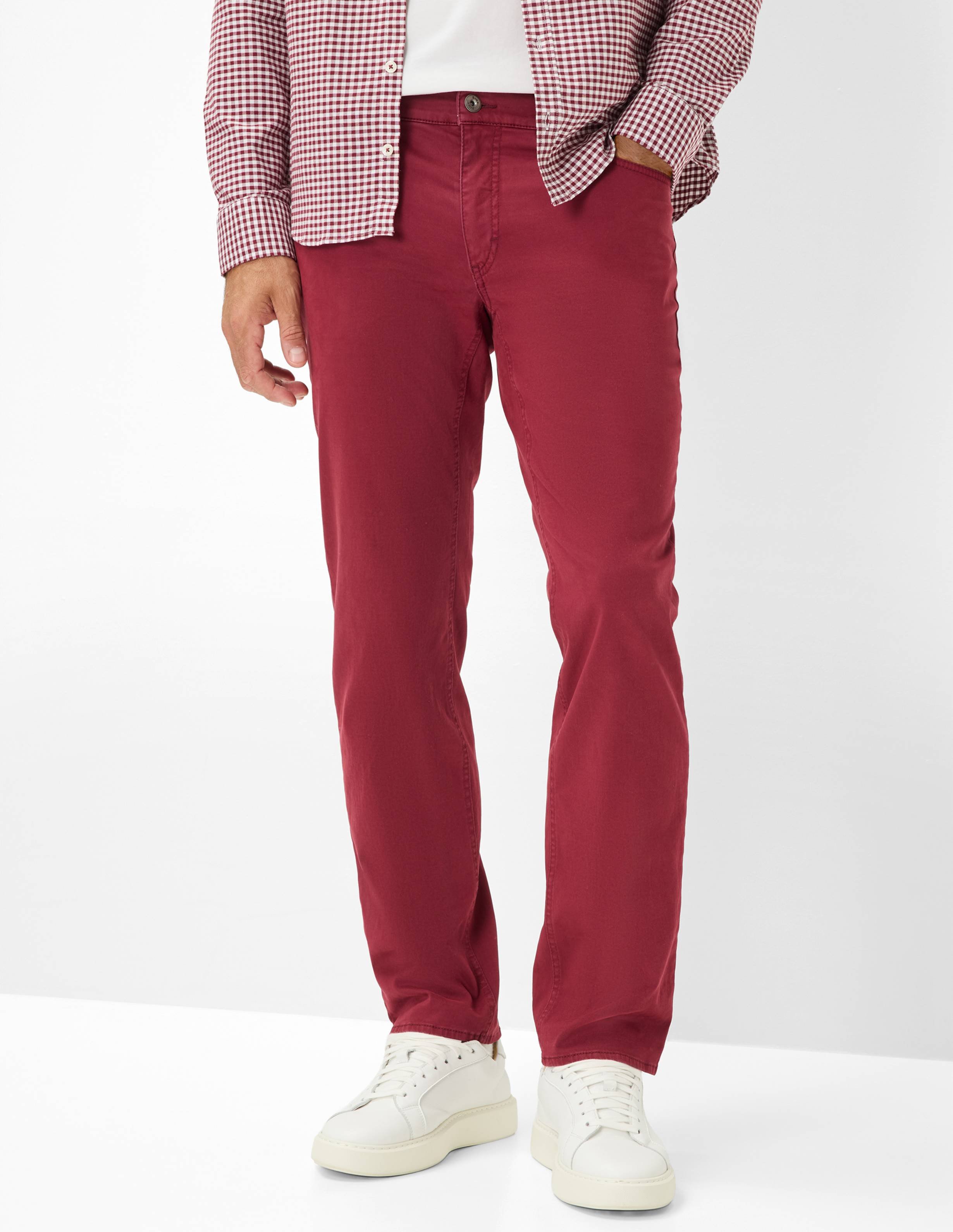 Thumbnail - Brax Herren Five-Pocket-Hose Style COOPER VELVET, dunkelrot, Gr. 34/38