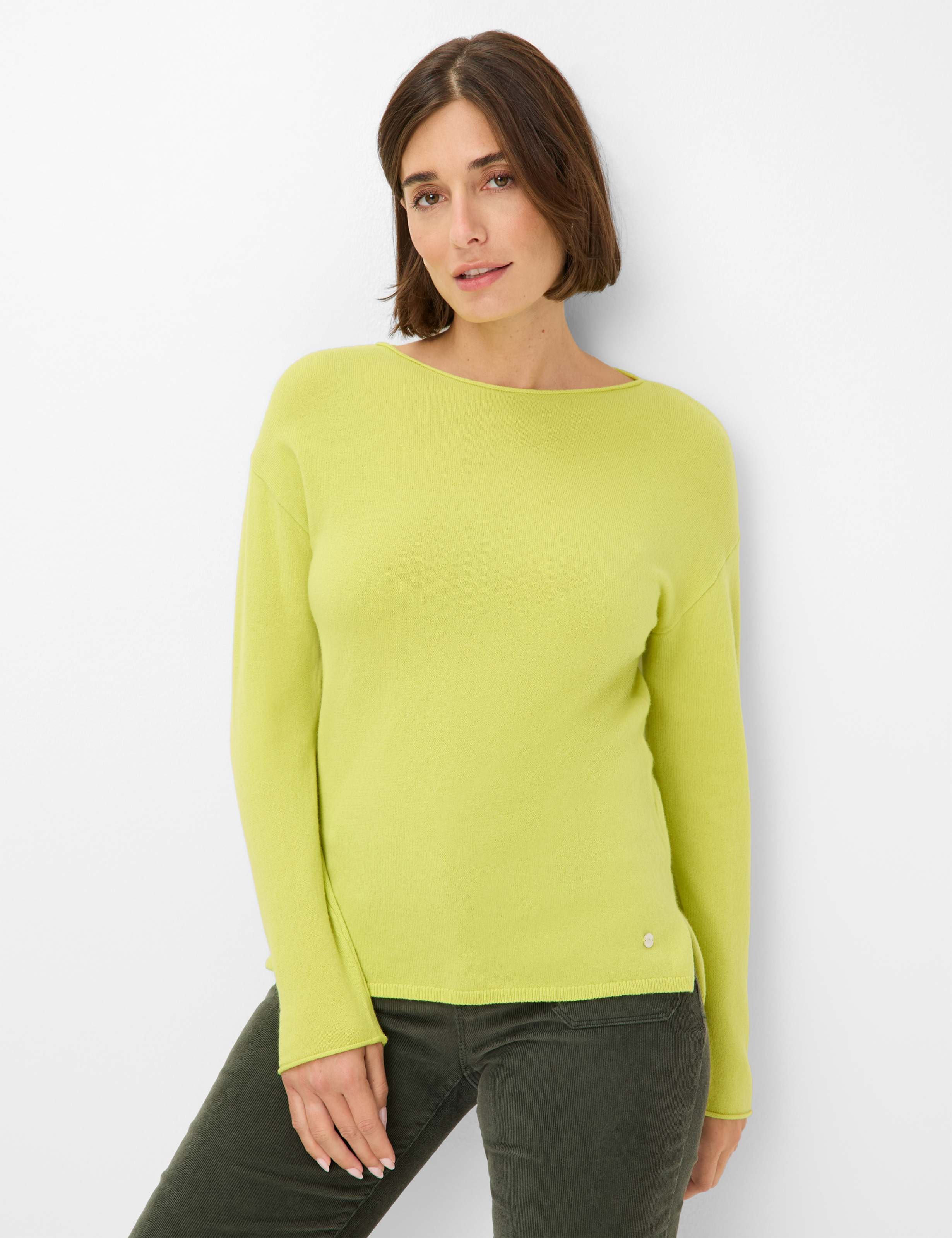 Thumbnail - Brax Damen Strickpullover Style LIZ lemon grass, hellgrün, Gr. 46