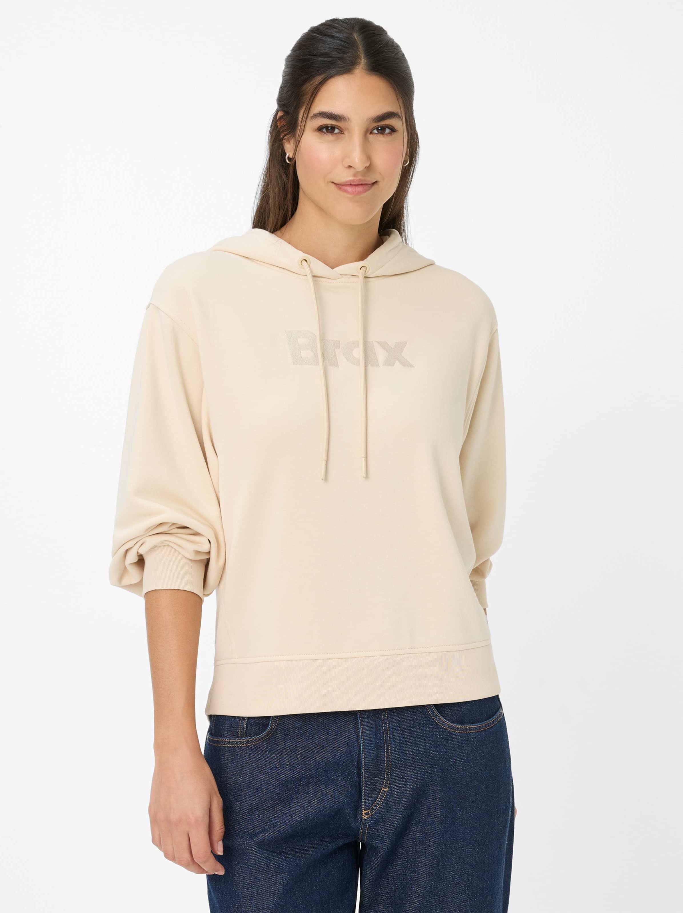 Thumbnail - Brax Damen Sweatshirt Style BECA L canvas, hellbeige, Gr. 34