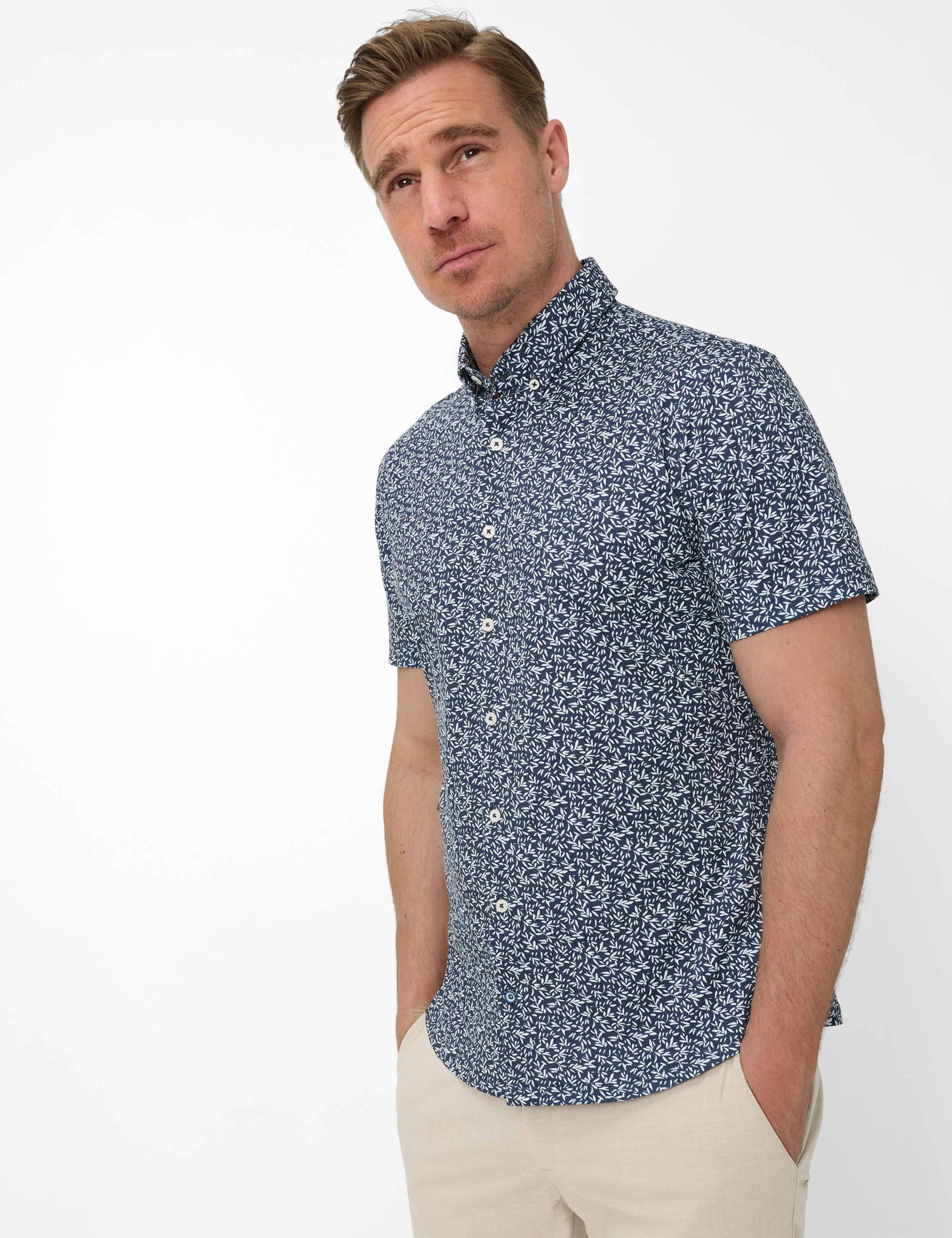 Brax Herren Hemd Style DAN navy, dunkelblau, Gr. XXXL