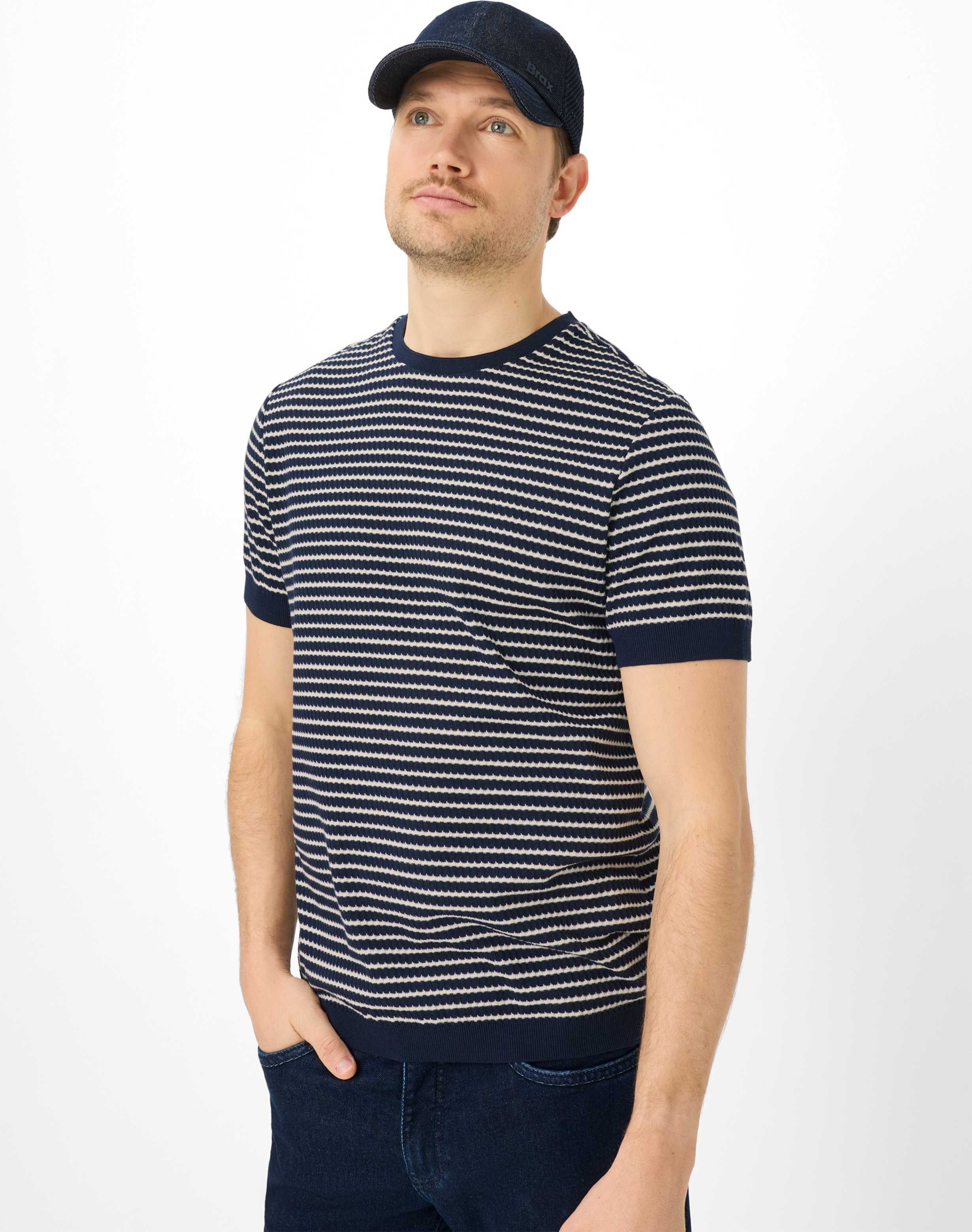 Brax Herren Shirt Style TREVOR navy, dunkelblau, Gr. XL
