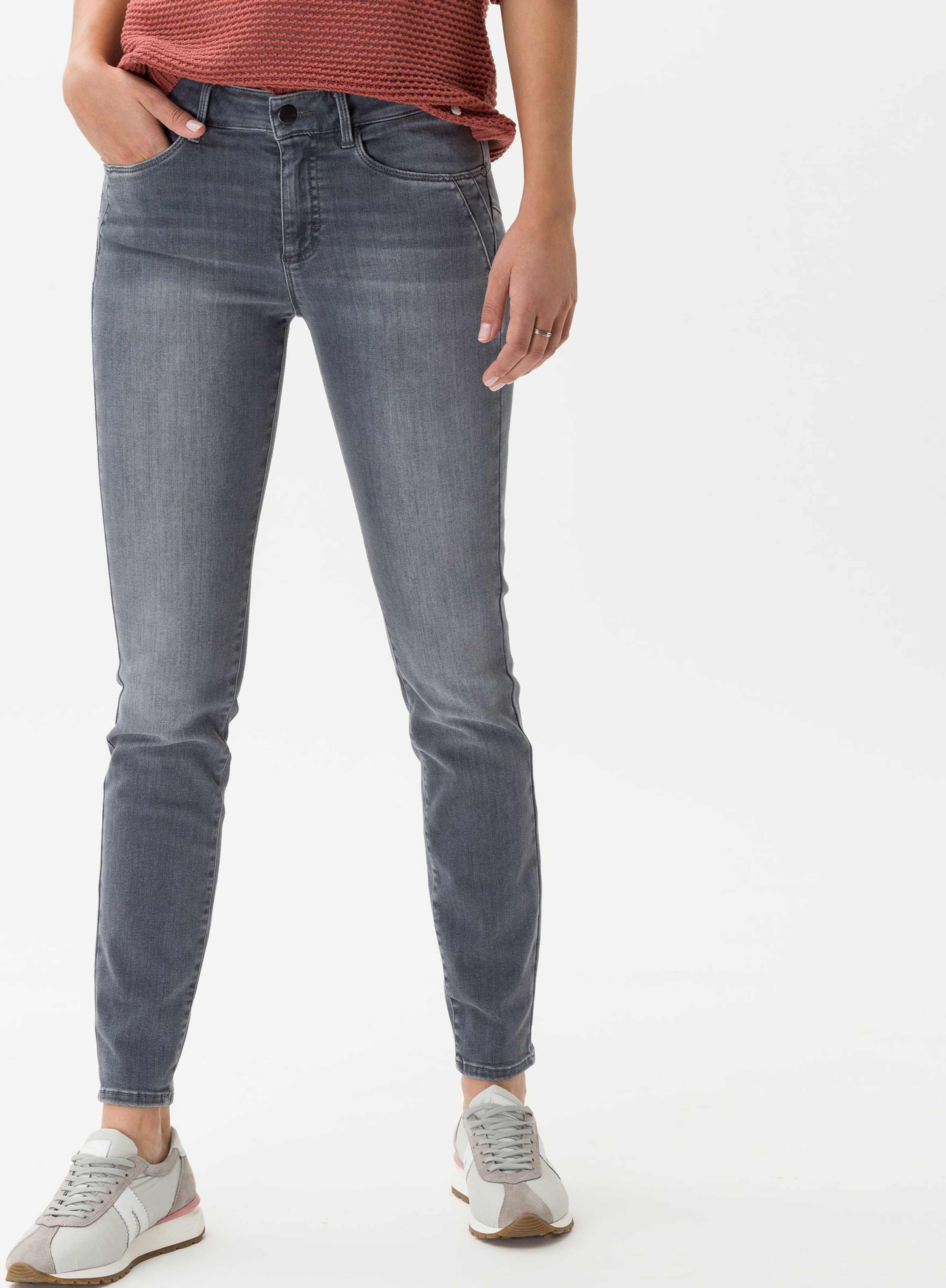 Thumbnail - Brax Damen Röhrenjeans Style ANA USED GREY, denim grau, Gr. 44K