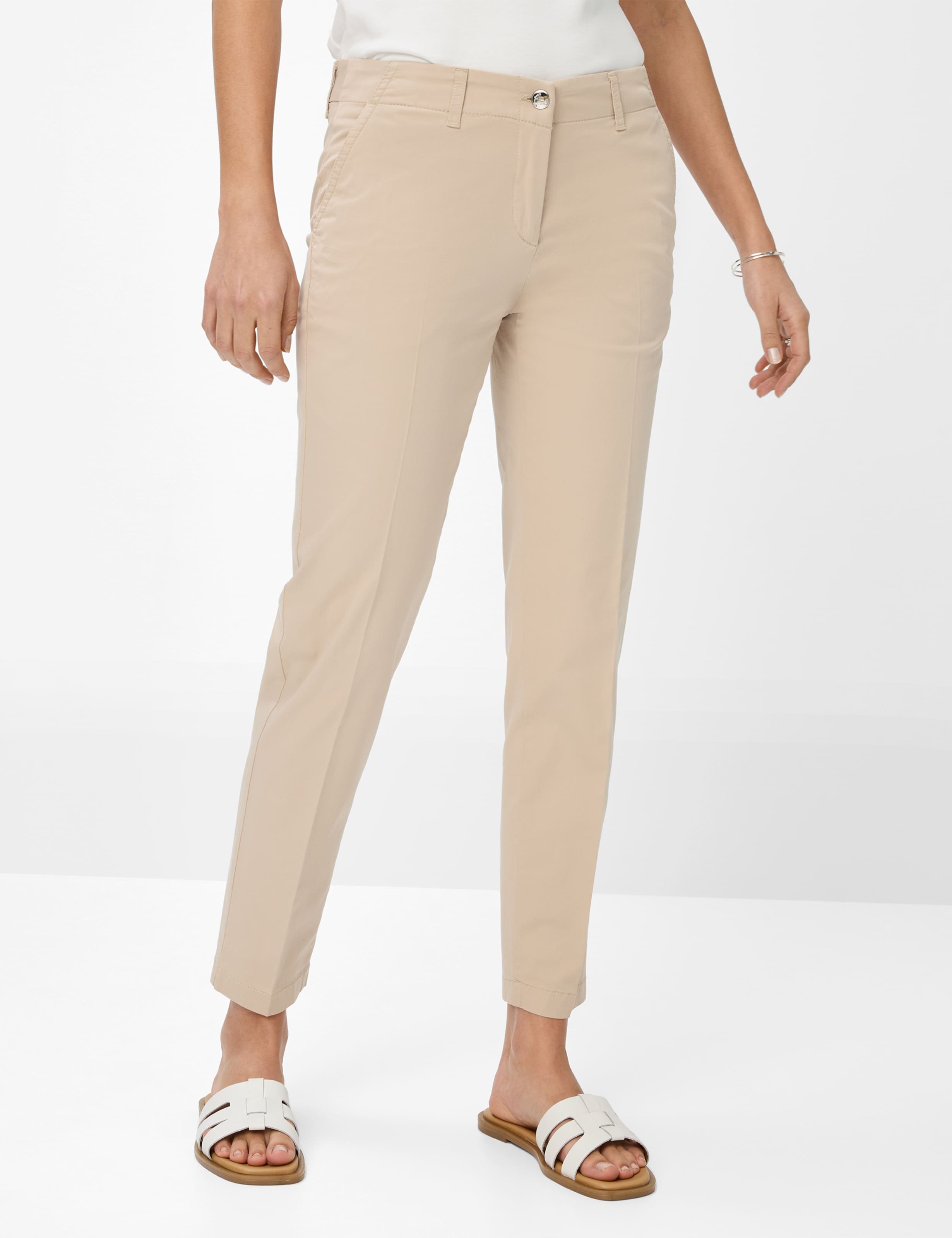 Brax Damen Chino Style MARON S ALMOND, Beige, Gr. 46K