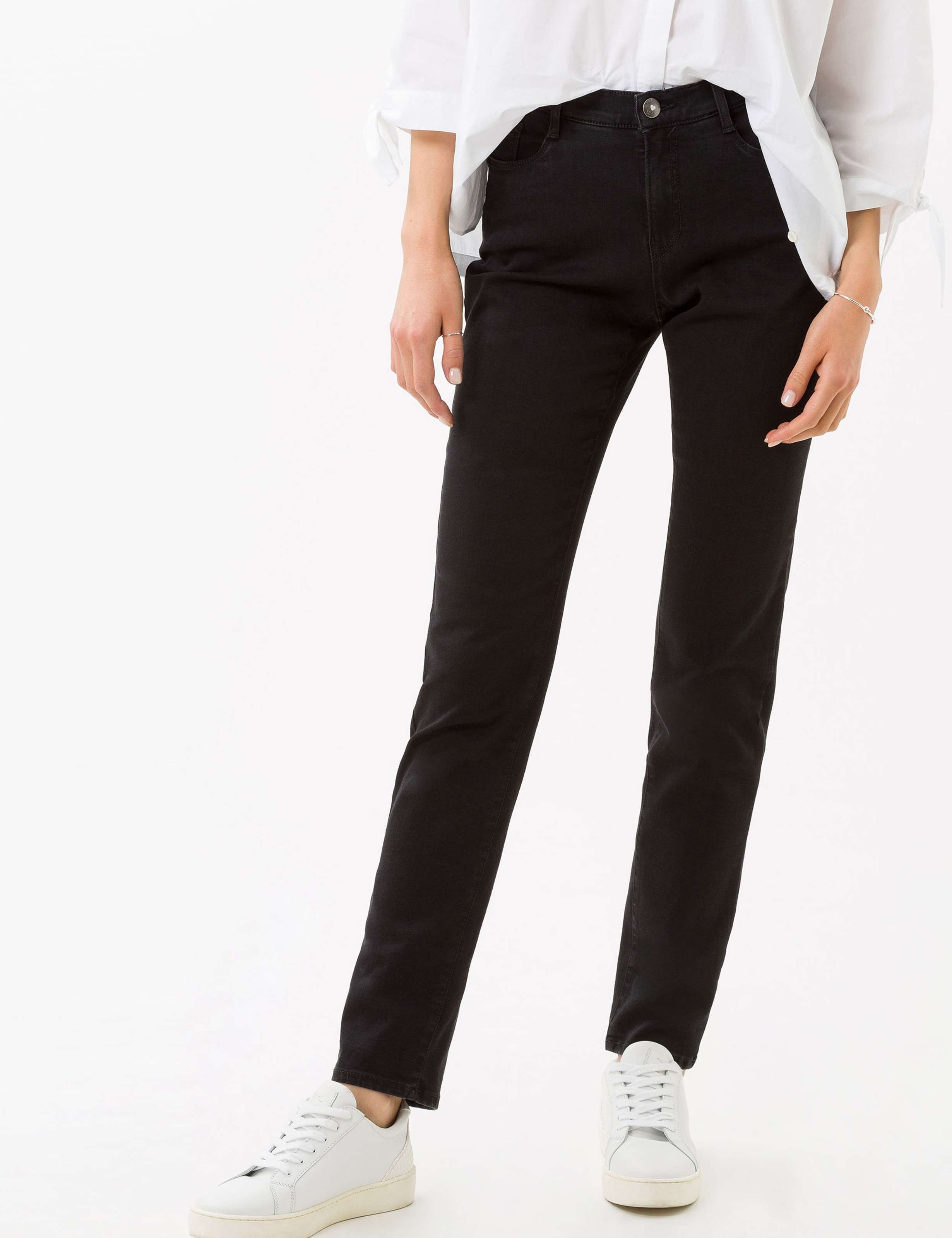 Brax Damen Five-Pocket-Hose Style MARY, denim schwarz, Gr. 36L