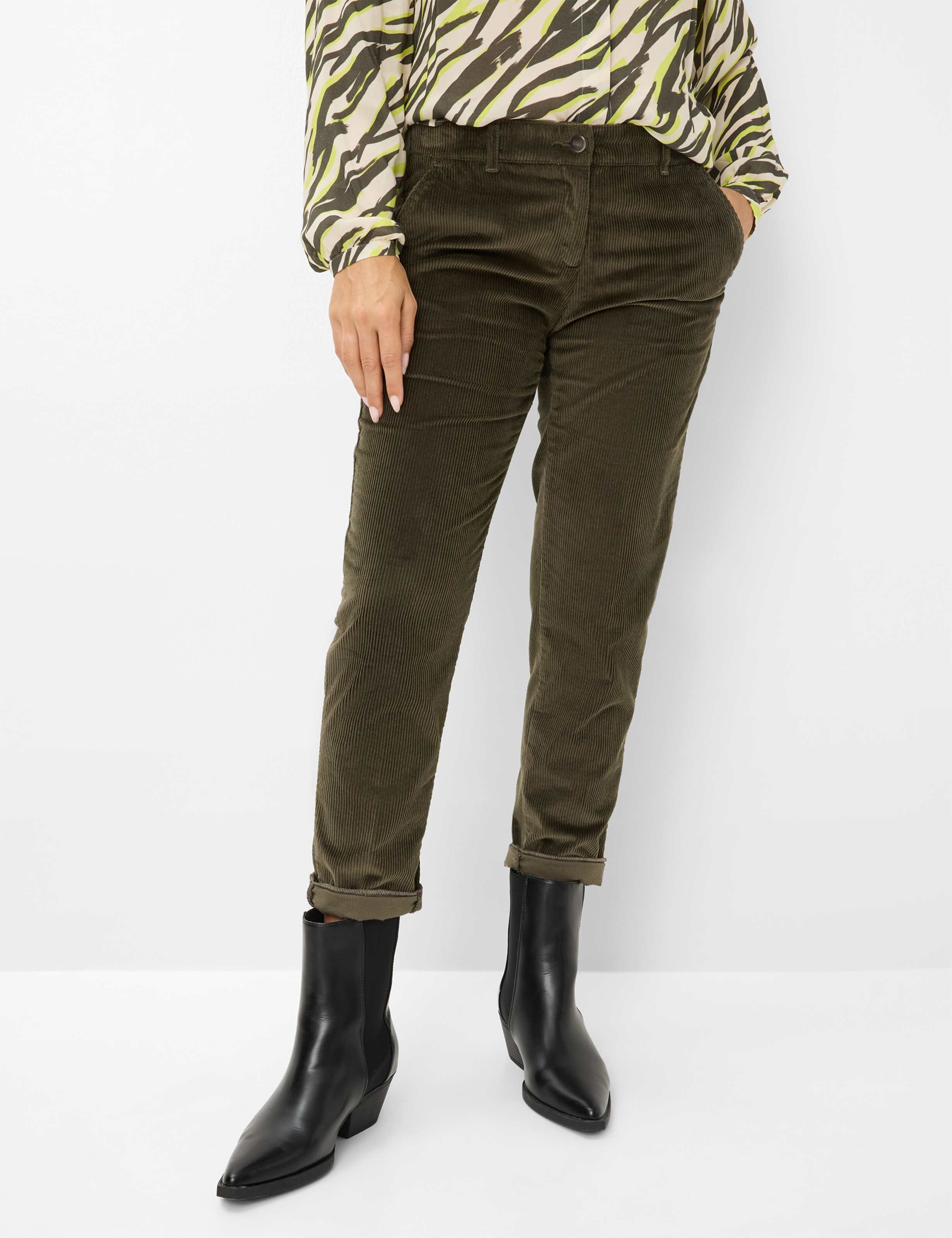 Thumbnail - Brax Damen Chino Style MARON S DARK KHAKI Grün Khaki, grün - khaki, Gr. 46K