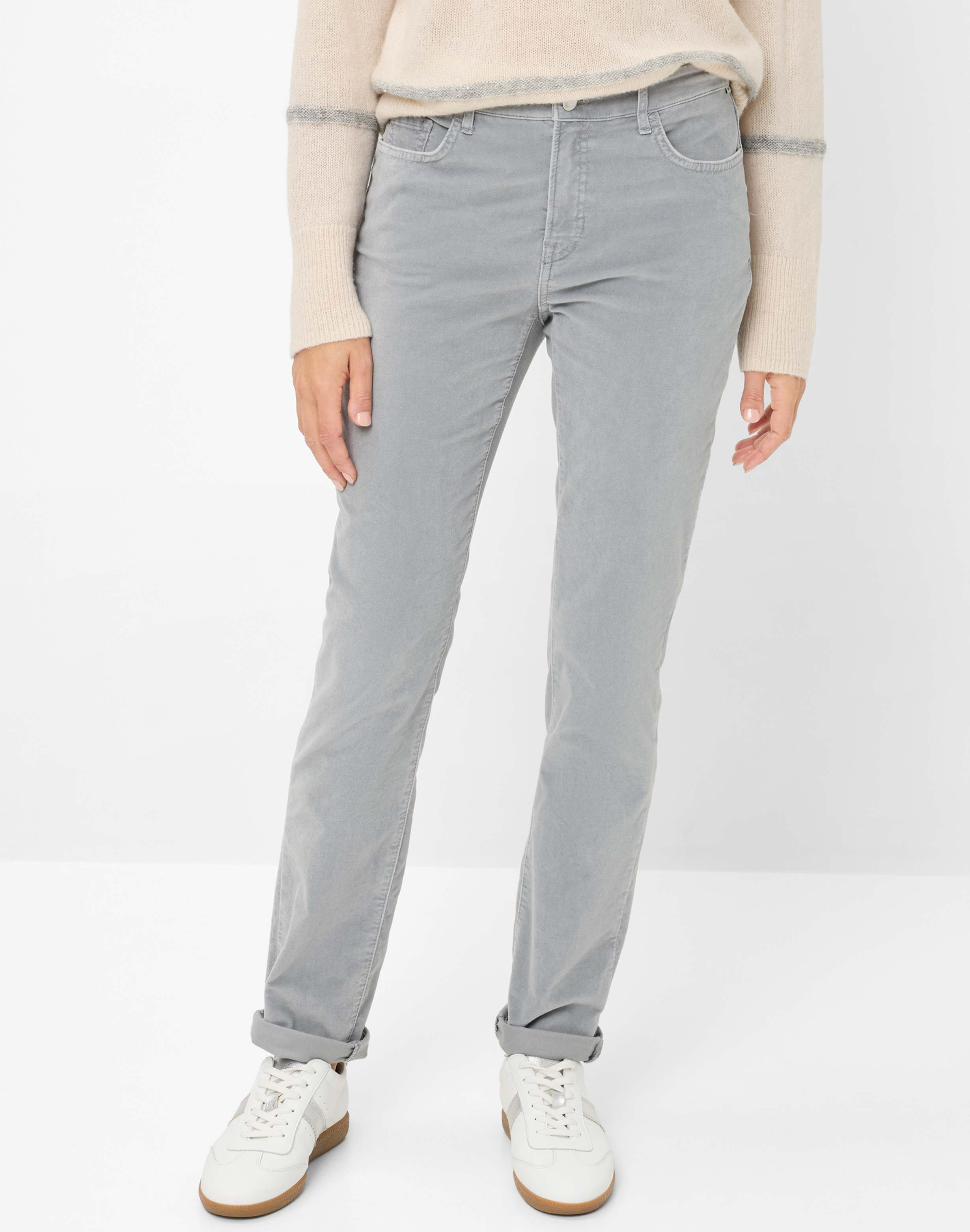Thumbnail - Brax Damen Five-Pocket-Hose Style CAROLA SMOKE GREY, grau, Gr. 44