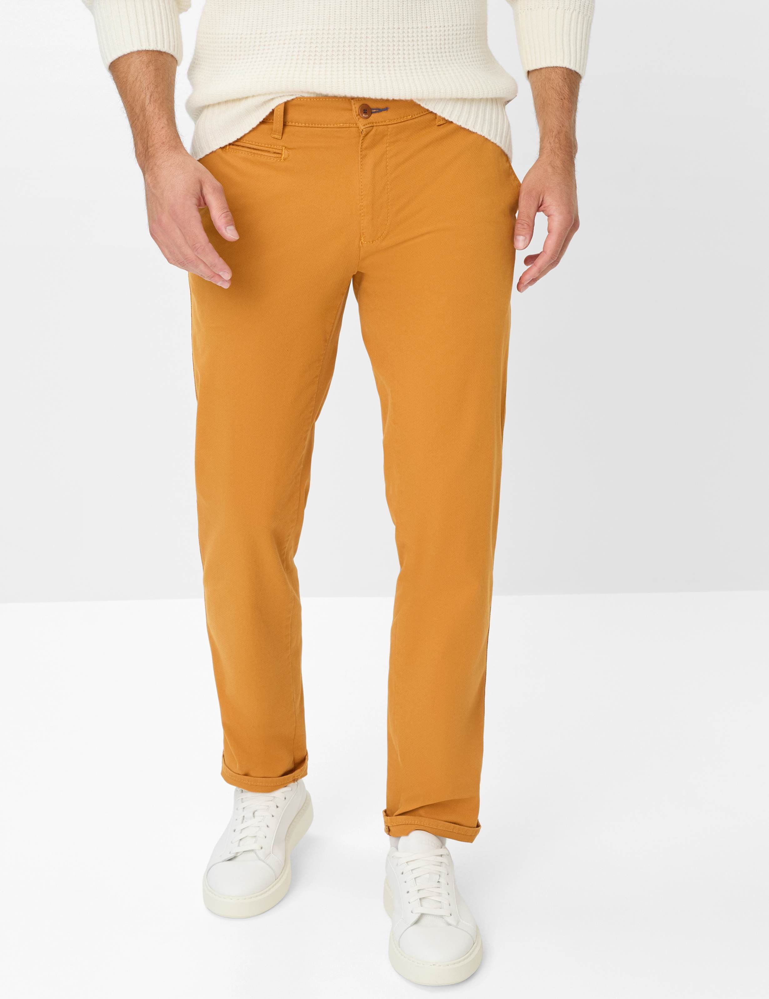 Thumbnail - Brax Herren Chino Style FABIO IN PUMPKIN, dunkelgelb, Gr. 36/34