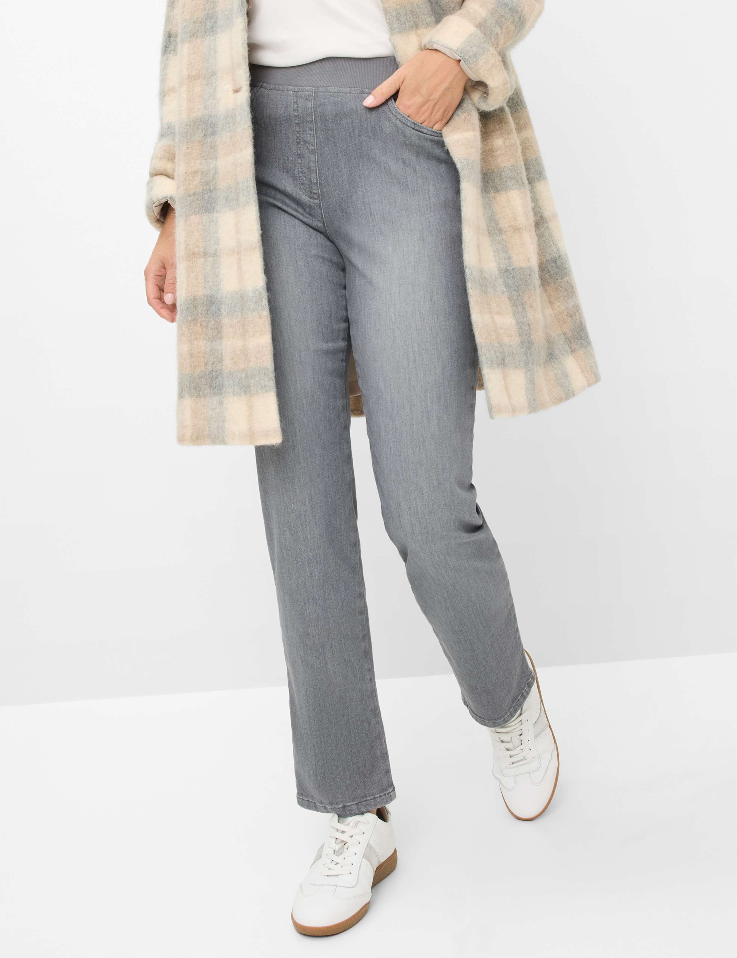 Thumbnail - Raphaela by Brax Damen Schlupfhose Style CARINA GREY SLIGHTLY USED, denim grau, Gr. 40K