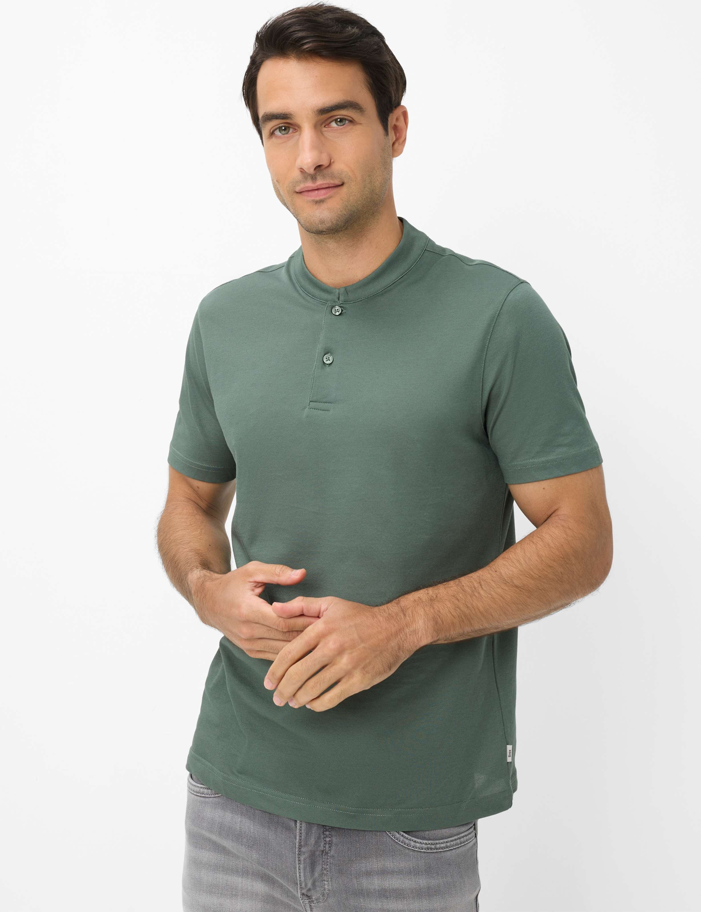 Brax Herren Polo Style PELÉ thyme, grün, Gr. L