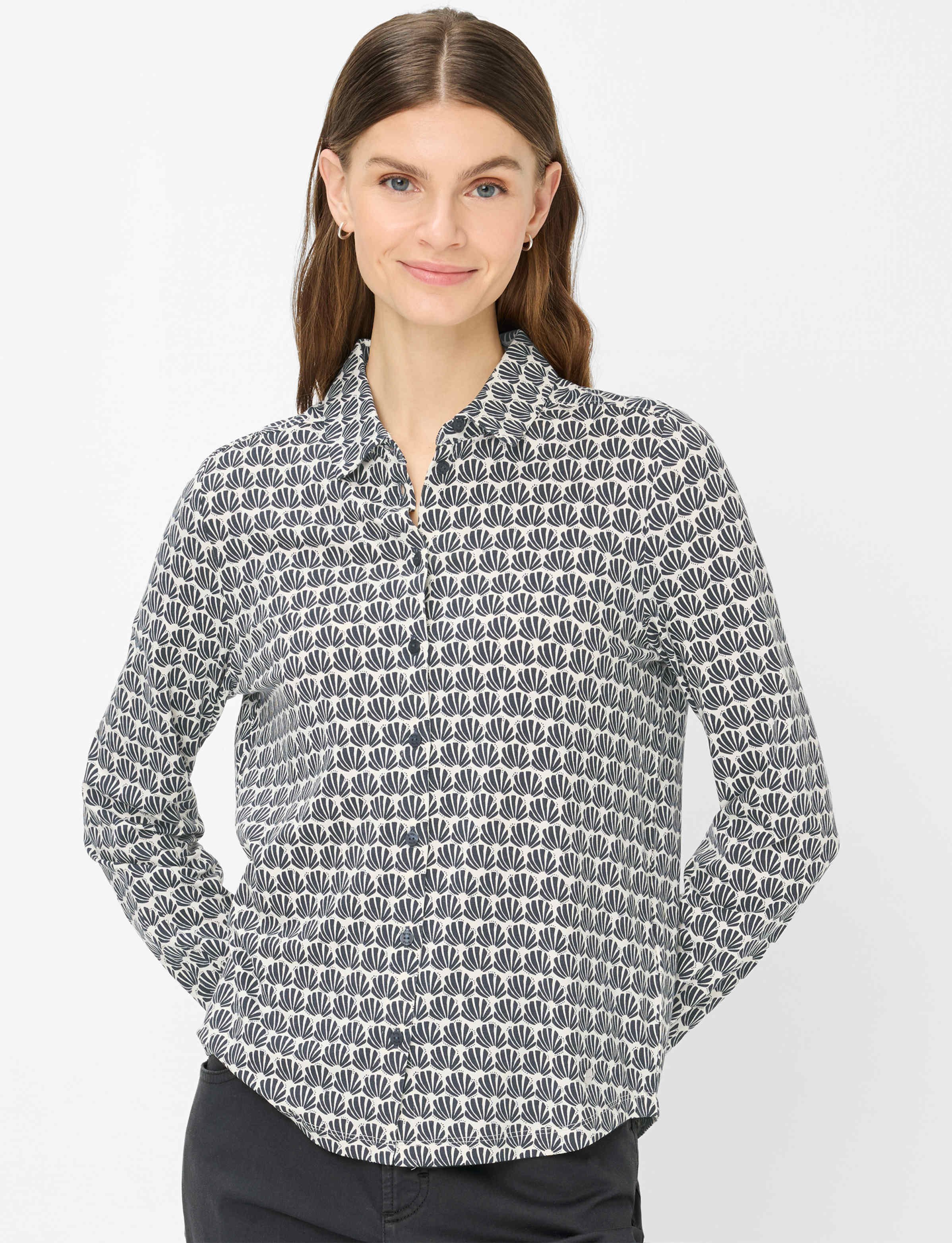 Brax Damen Shirt Style CELINA L navy, dunkelblau, Gr. 46