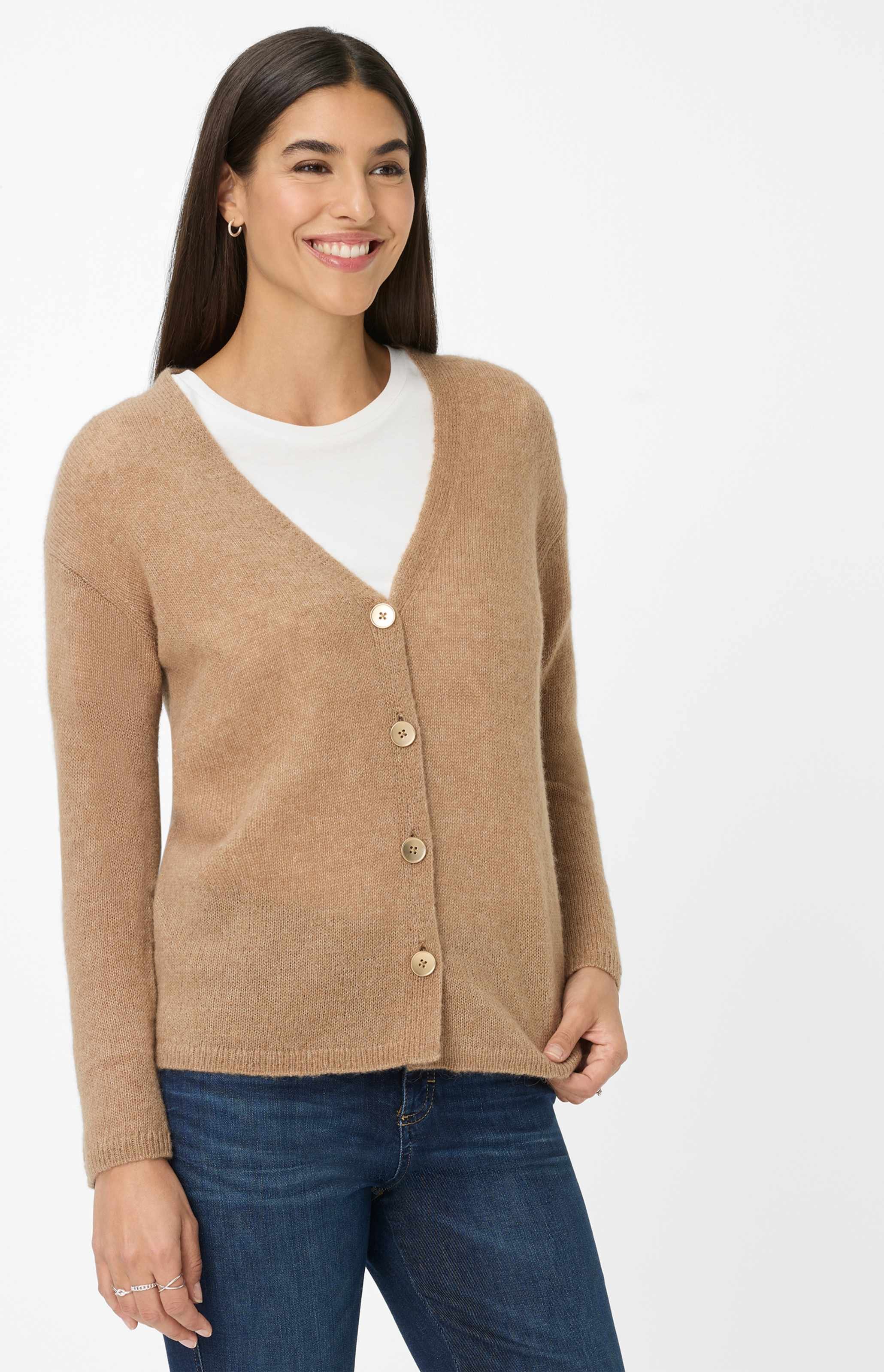 Thumbnail - Brax Damen Strickpullover Style ALICIA walnut, Beige, Gr. 46