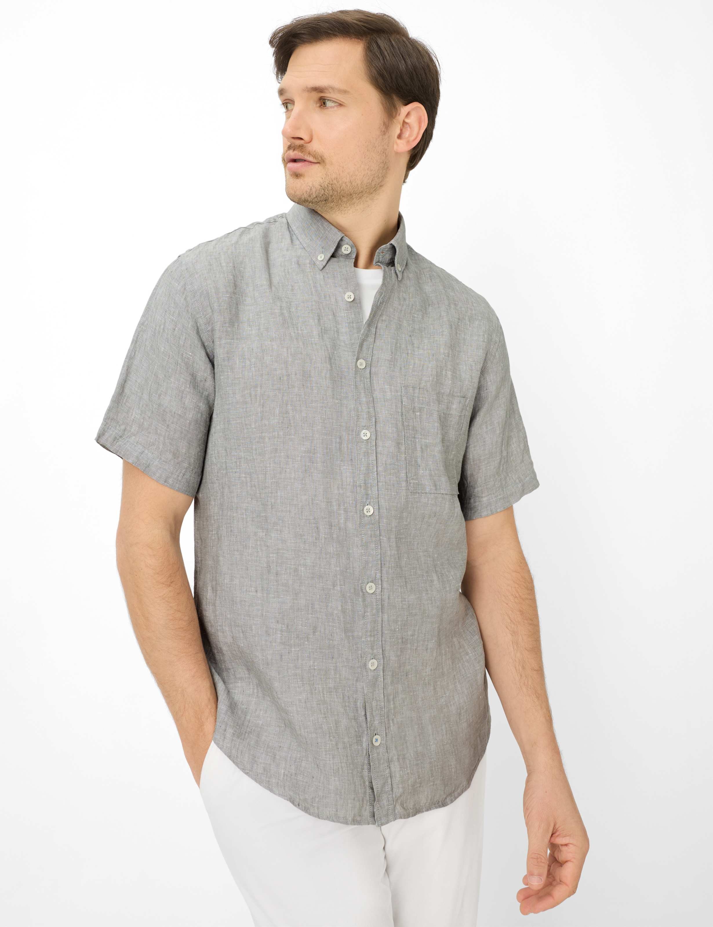 Brax Herren Hemd Style DAN thyme, grün, Gr. XXL