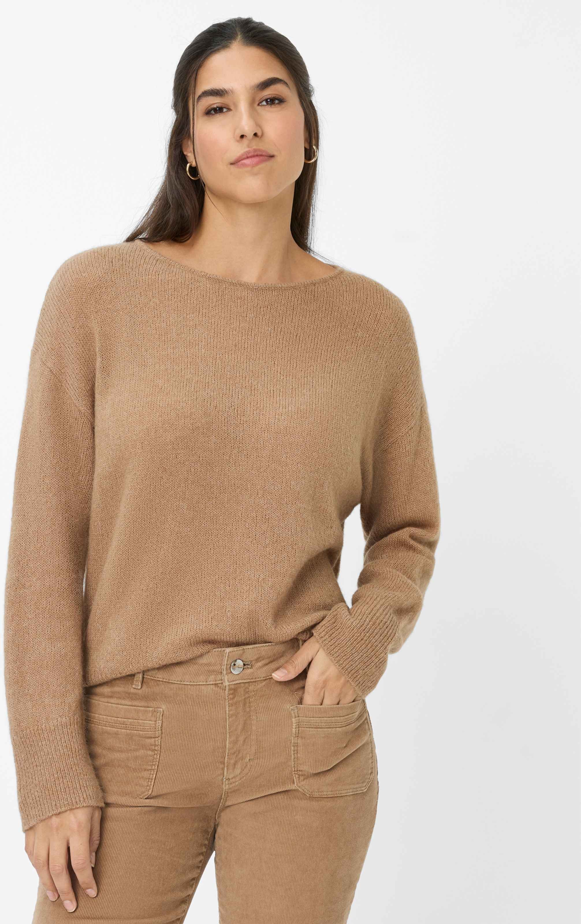 Thumbnail - Brax Damen Strickpullover Style LISA walnut, hellbraun, Gr. 36