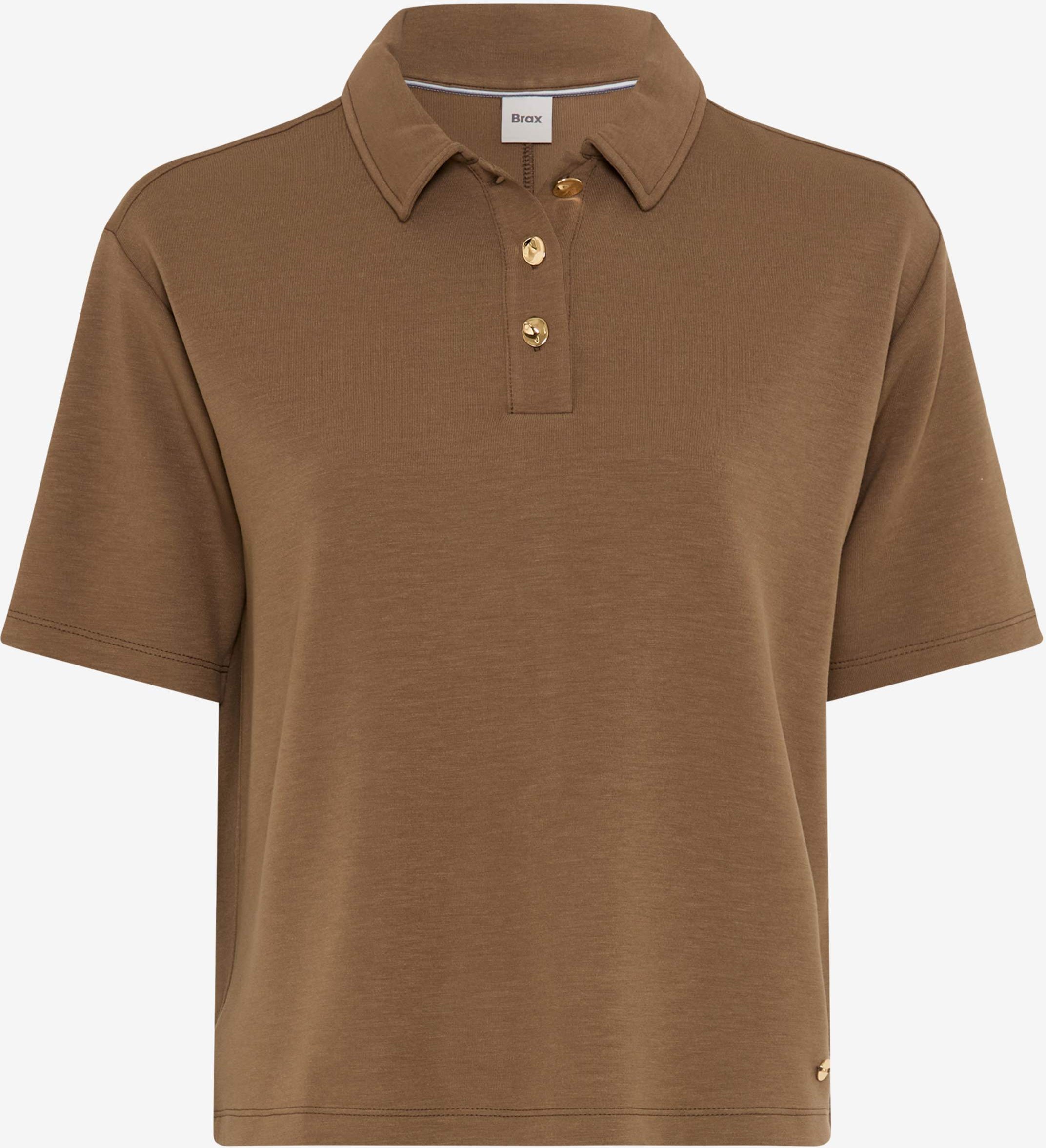Brax Damen Polo Style CARA S mocha brown, dunkelbraun, Gr. 40