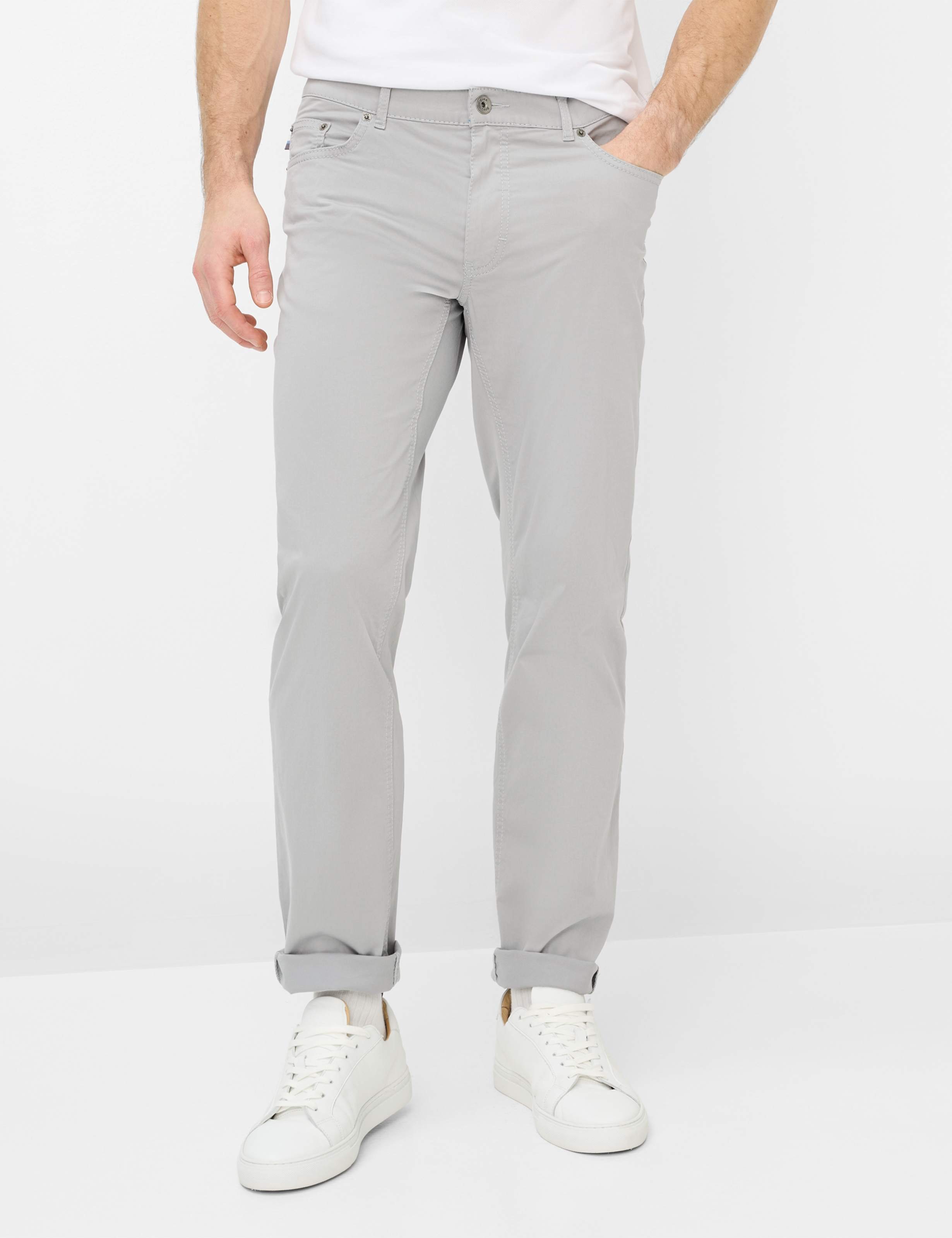 Brax Herren Five-Pocket-Hose Style COOPER PLATIN, grau, Gr. 31/30