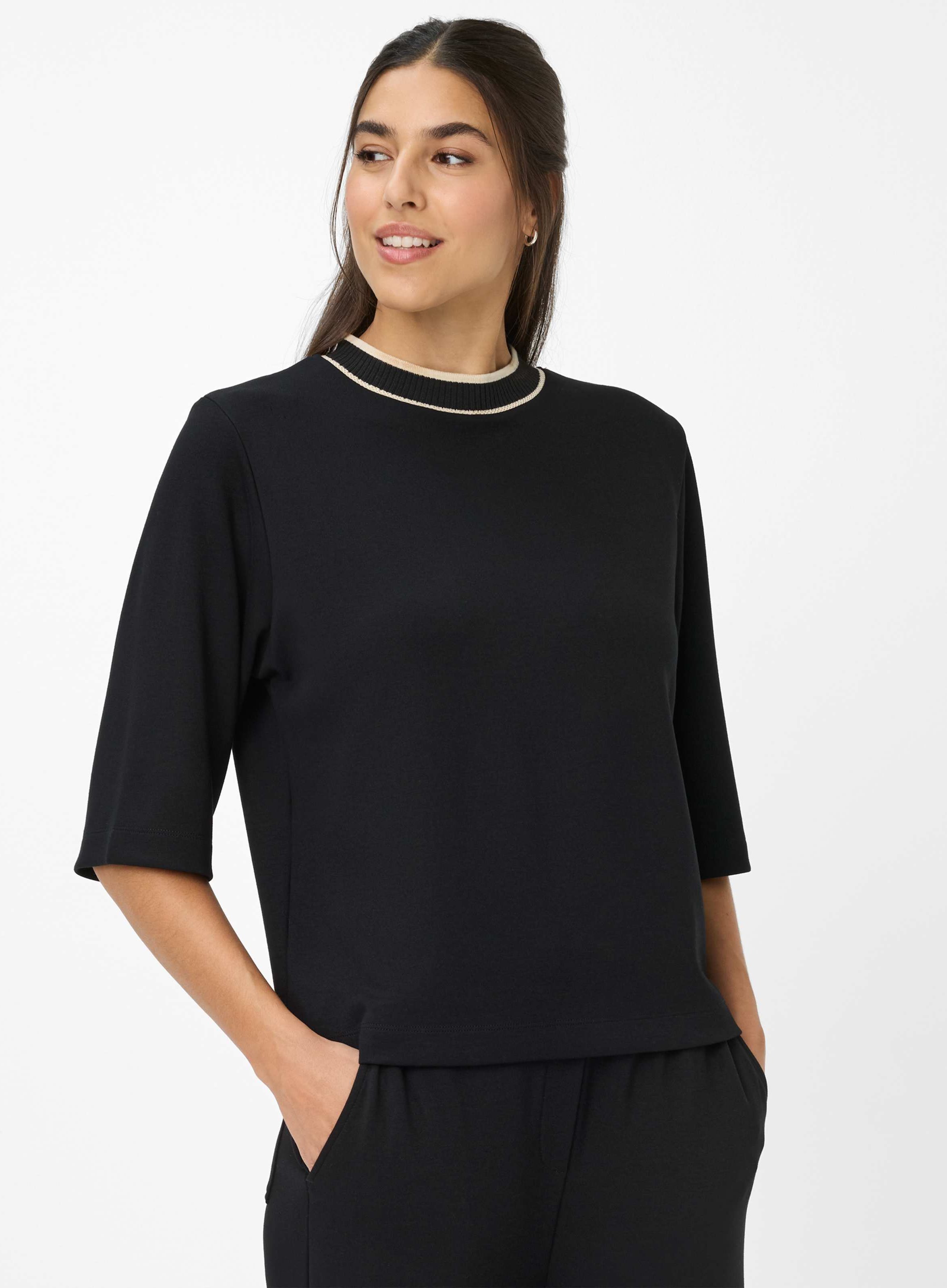 Brax Damen Sweatshirt Style BERTA M black, schwarz, Gr. 38